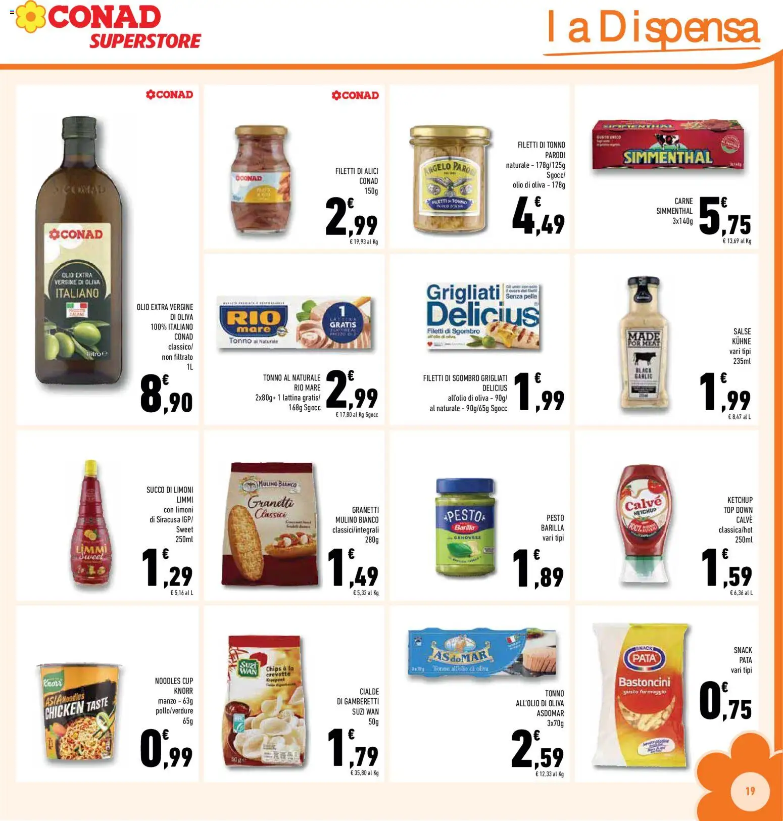 Volantino Conad del 08.04.2026 | Pagina: 19 | Prodotti: Olio, Olive, Top, Tonno