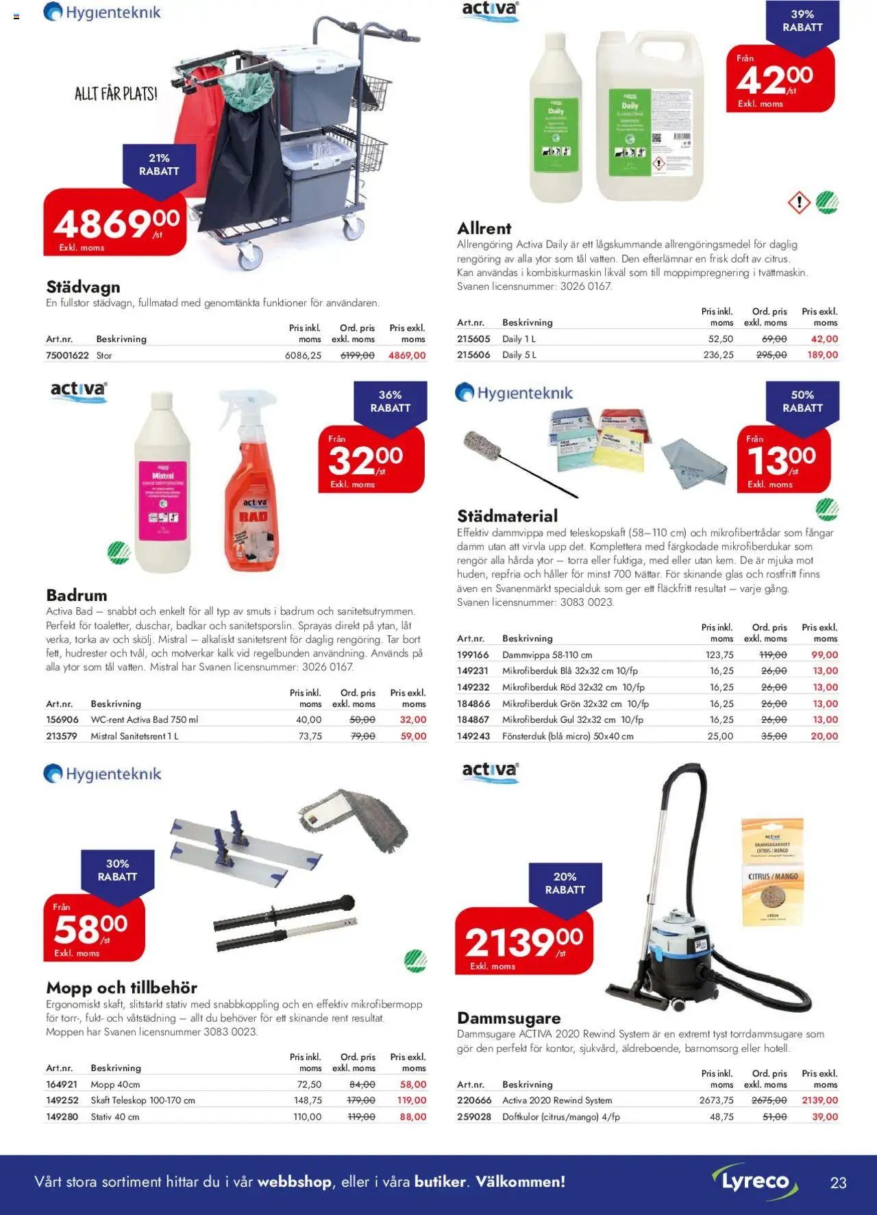 Lyreco reklamblad aktuell från 01.09.2025 | Sida: 23 | Produkter: Doft, Badkar, Dammvippa, Mango