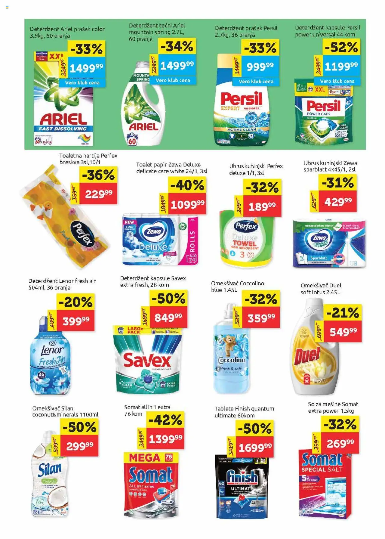 SuperVERO katalog - važi od 24.07.2025 | Strana: 23 | Proizvode: Finish, Ubrus, So, Silan