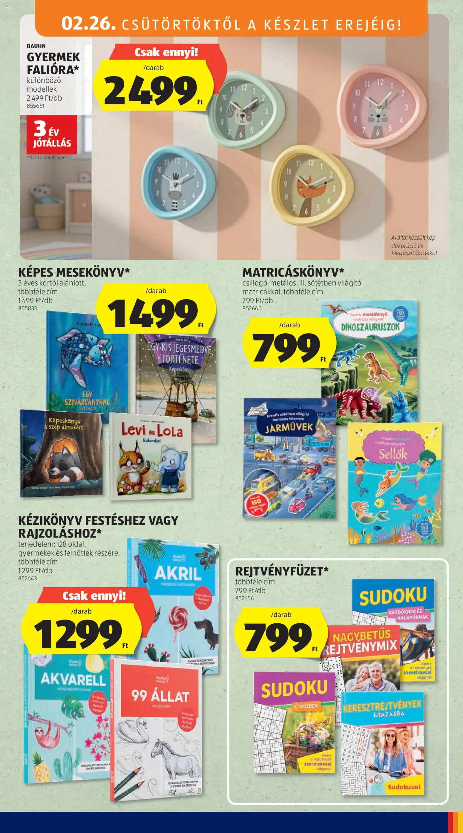 Aldi akciós ujság - amely érvényes a következő dátumtól: 26.02.2026 | Oldal: 21 | Termékek: Puzzle, Dekoráció