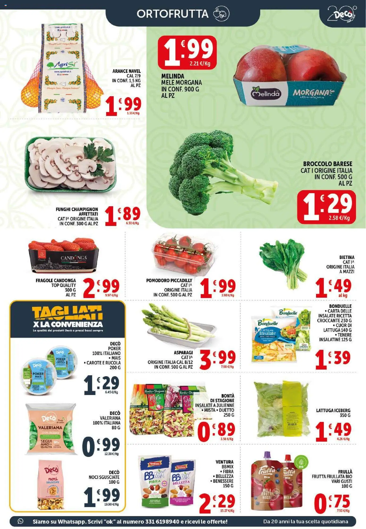 Volantino Decò del 09.04.2026 | Pagina: 7 | Prodotti: Arance, Carote, Noci, Funghi