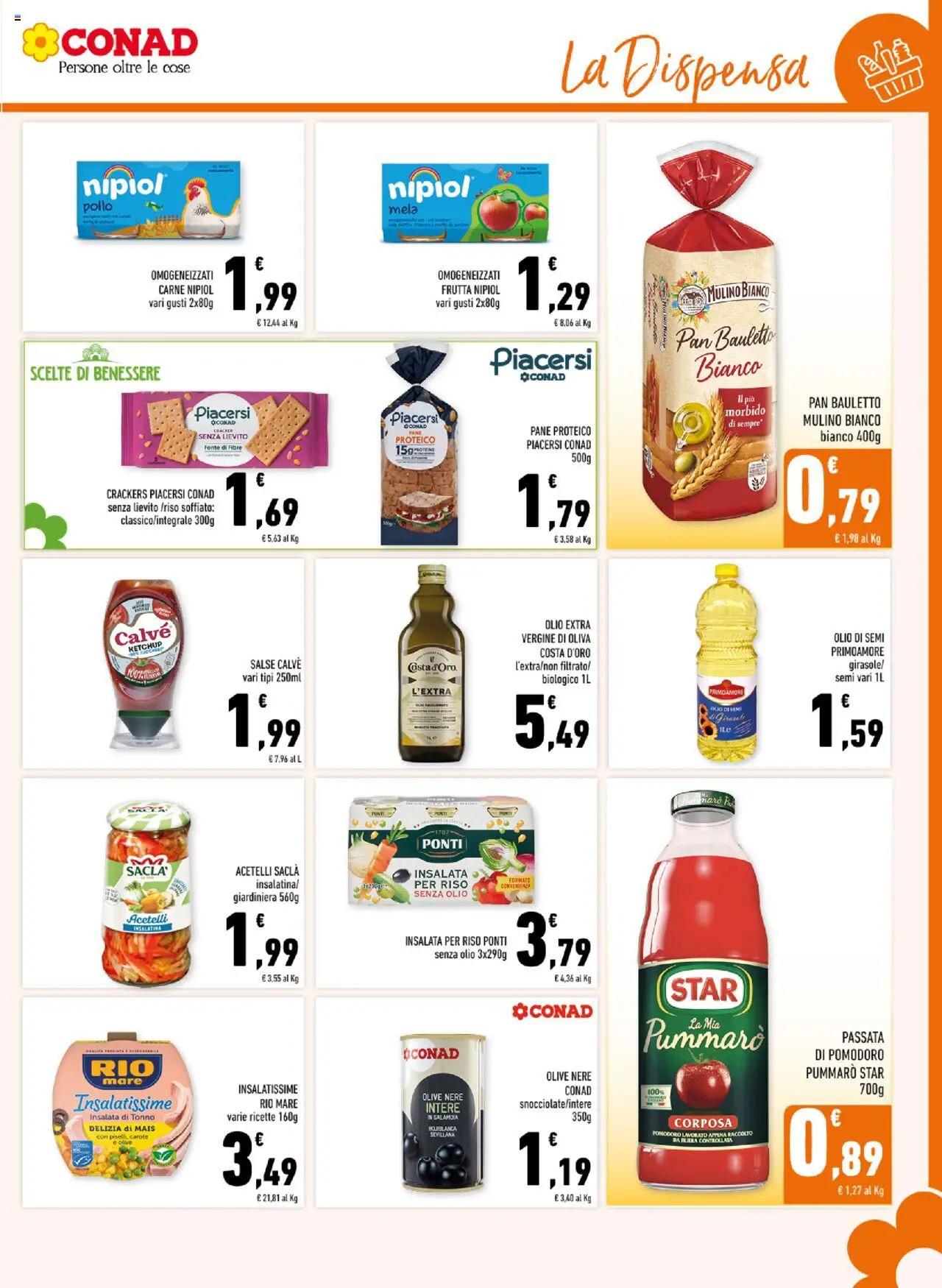Volantino Conad del 13.08.2025 | Pagina: 11 | Prodotti: Pollo, Carote, Olive, Crackers
