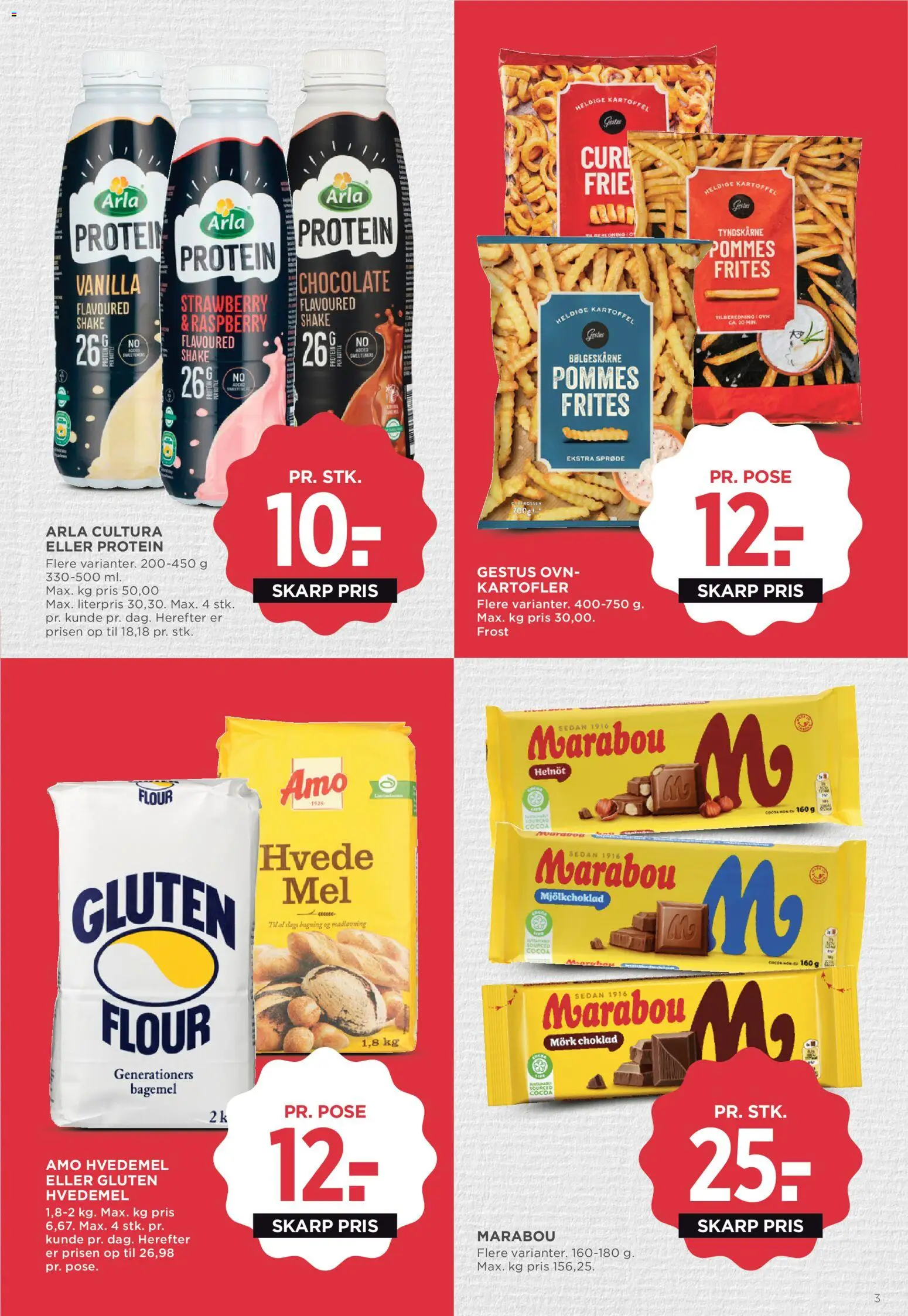 Meny tilbudsavis – gyldig fra 27.02.2026 | Side: 3 | Produkter: Hvedemel, Kartofler, Ovn