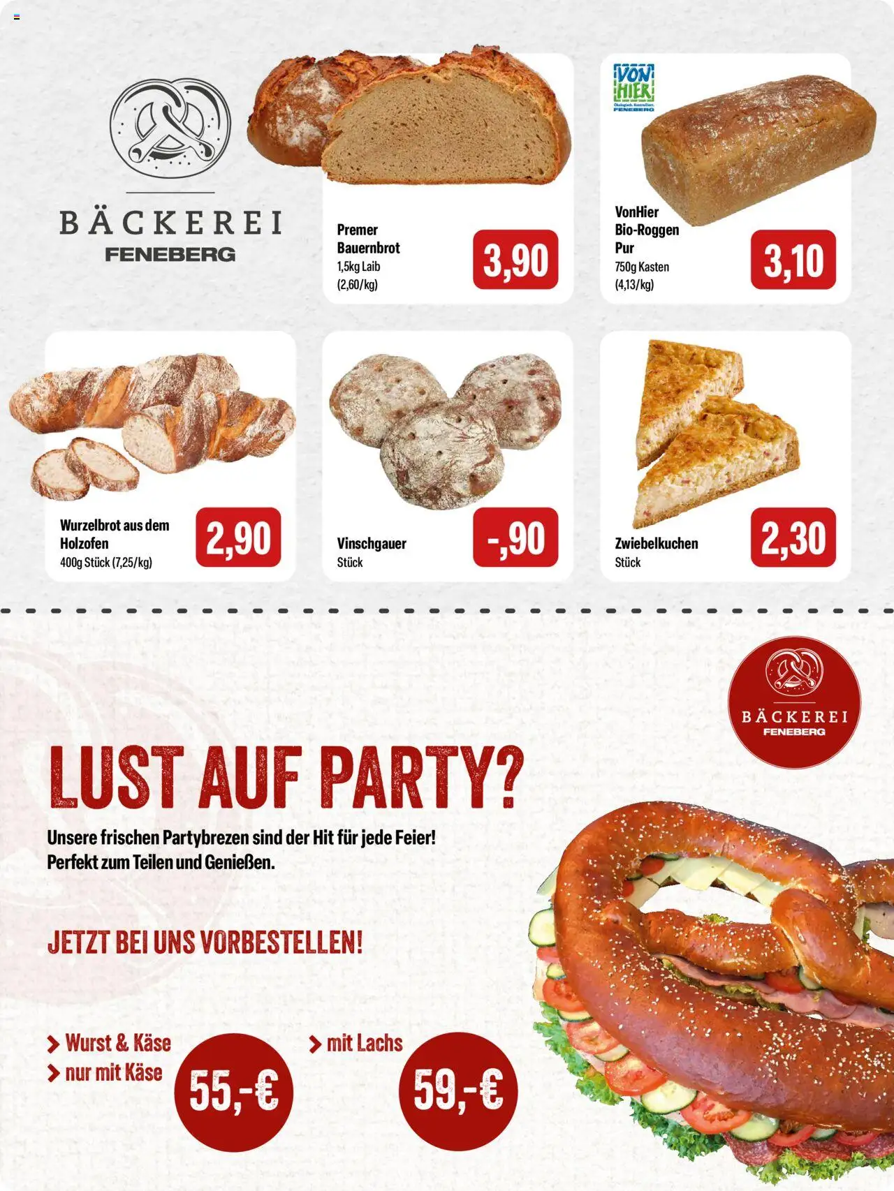 Feneberg Angebote – gültig ab 25.09.2025 | Seite: 4 | Produkte: Bäckerei, Käse, Lachs, Wurst