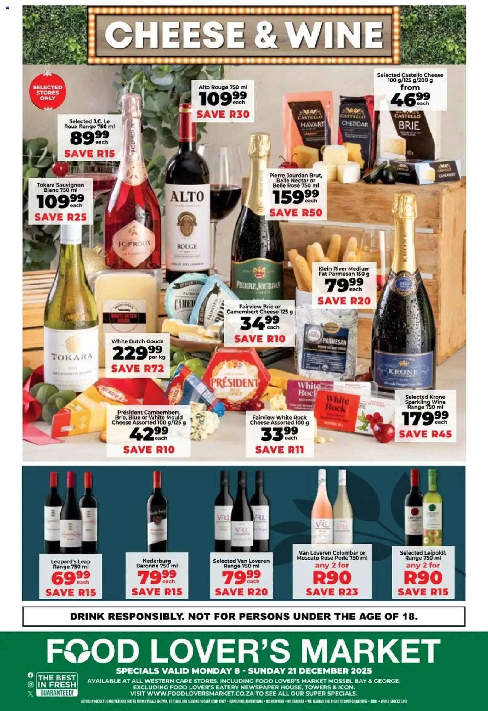 New Food Lover's Market catalogue – valid from 08.12.2025 | Page: 16 | Products: Cheese, Wine