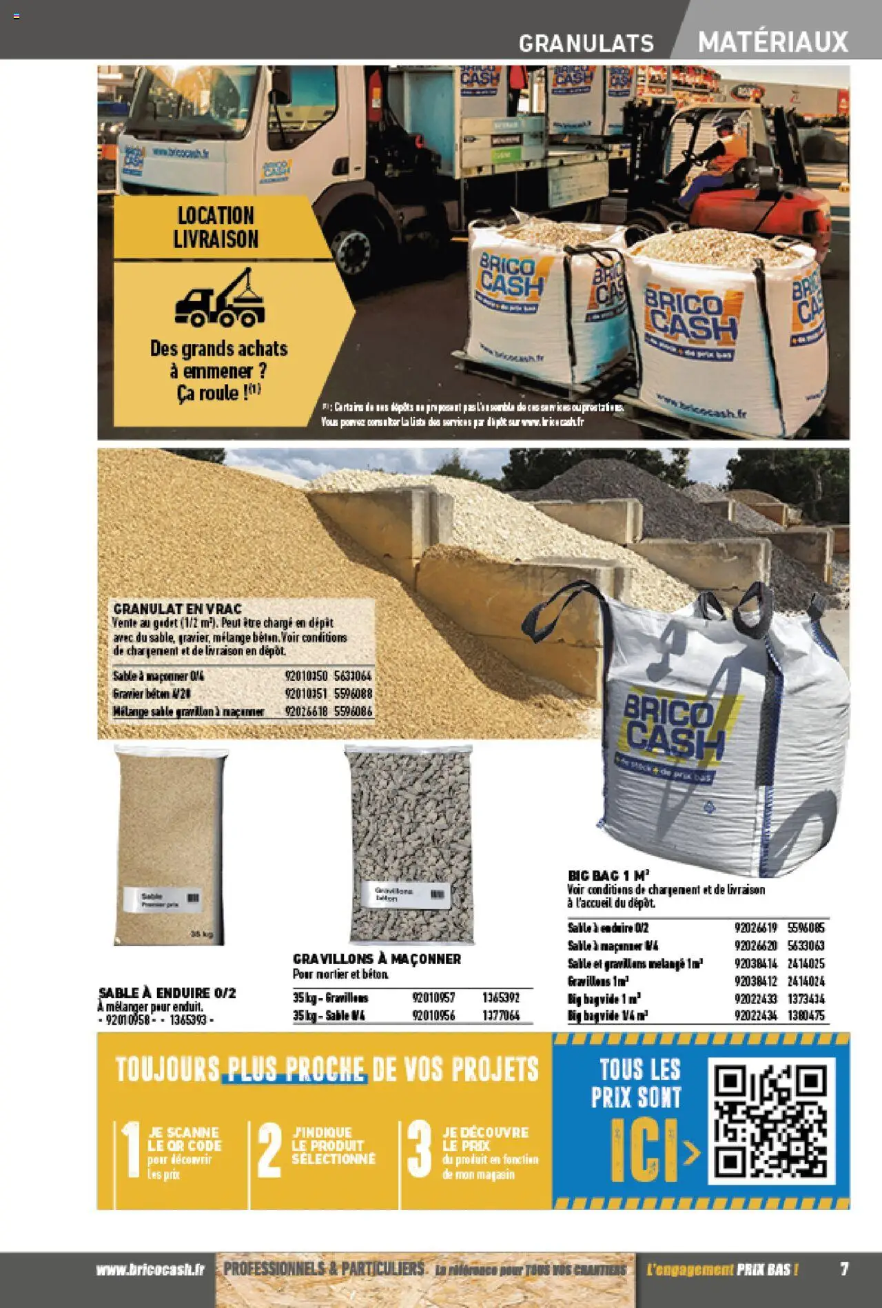 {H1} | Page: 7 | Produits: Mortier, Gravier