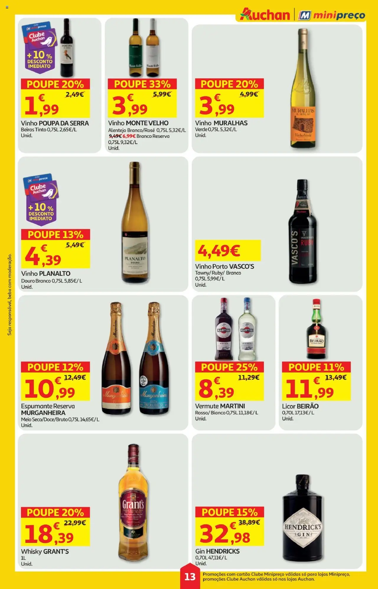 Minipreço folheto │ válido de 07.08.2025 | Página: 14 | Produtos: Vermute, Whisky, Espumante, Gin