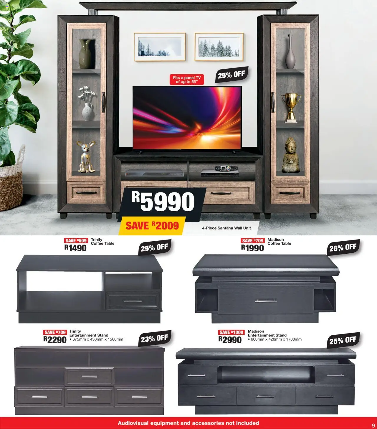 OK Furniture Catalogue │ valid from 20.08.2025 | Page: 9 | Products: TV, Coffee table, Wall unit, Coffee