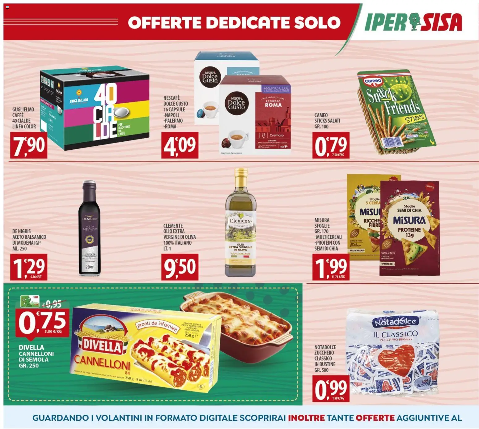 Volantino SISA del 16.12.2025 | Pagina: 18 | Prodotti: Caffè, Zucchero, Olio, Aceto