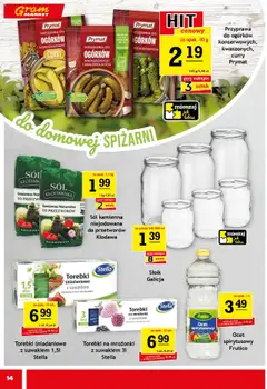 Gram Market Gazetka od 25.06.2025 | Strona: 14 | Produkty: Ocet spirytusowy, Sól kamienna niejodowana, Curry, Torebki