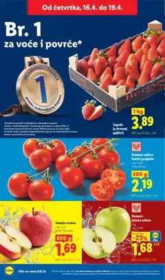 Jabuka crvena, Red apple, Sorta: Pink Lady - Pregled kataloga iz trgovine Lidl, vrijedi od 13.04.2026 | Stranica: 60