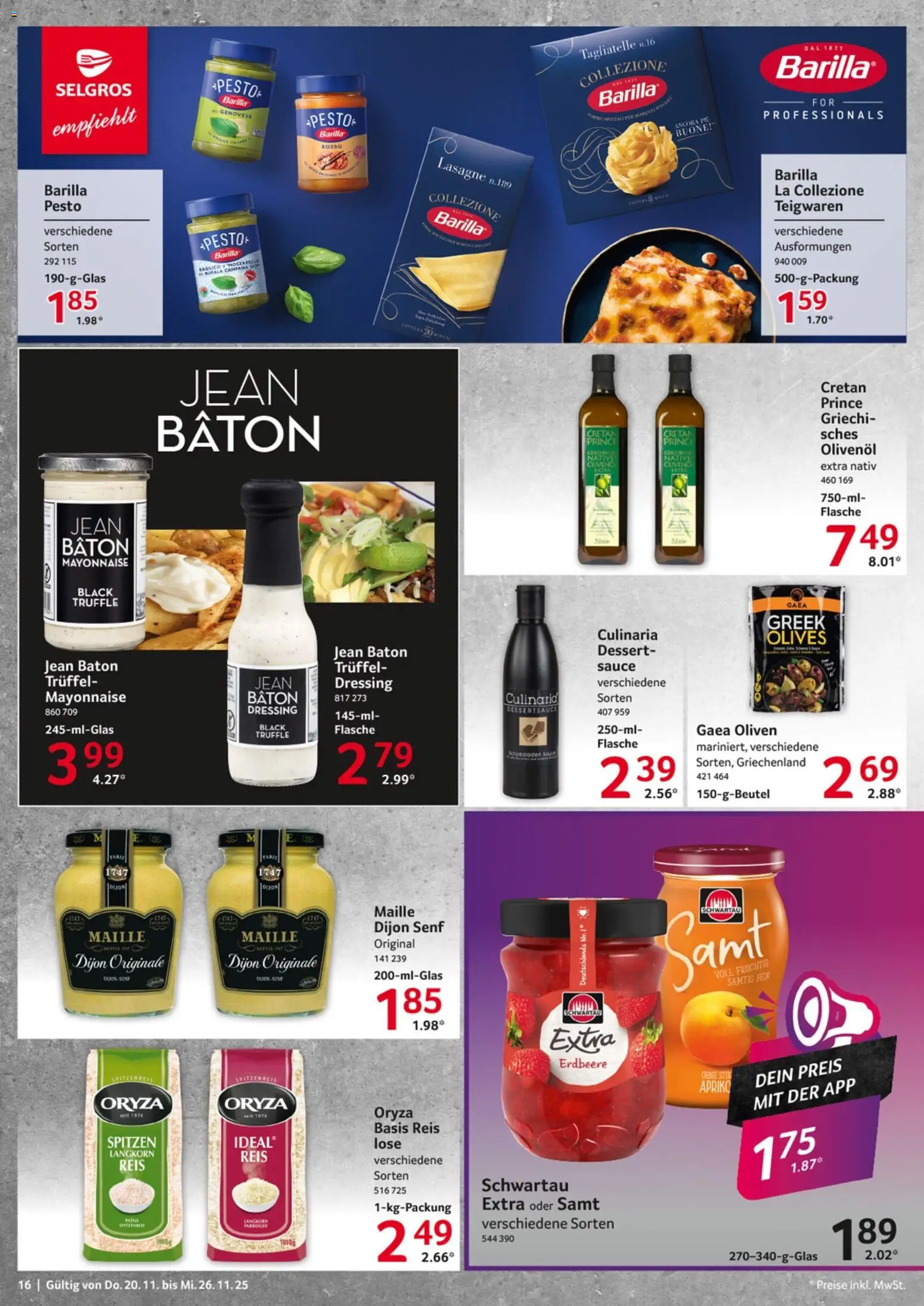 Selgros - Black Friday – gültig ab 20.11.2025 | Seite: 16 | Produkte: Barilla, Mozzarella, Olivenol, Mayonnaise