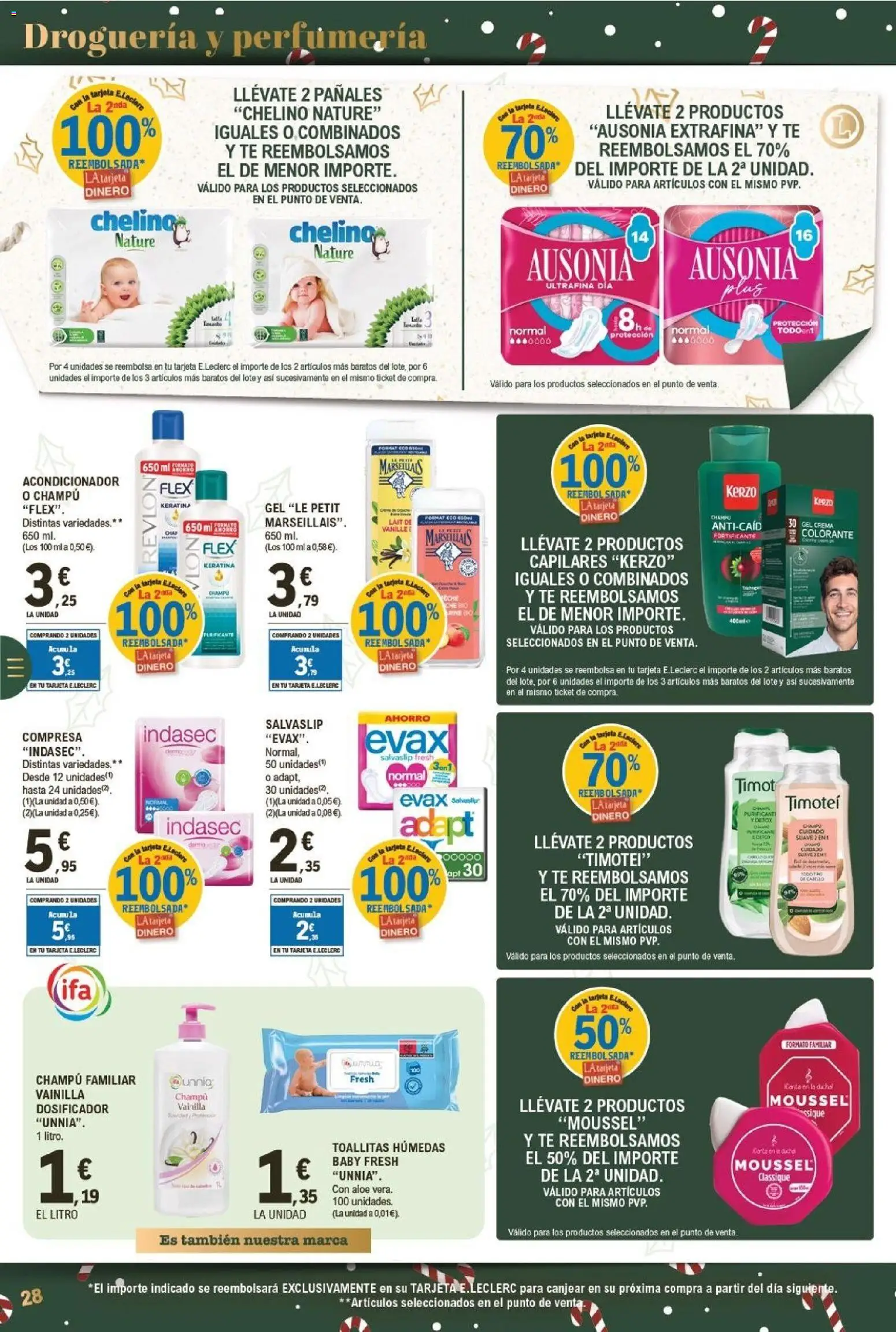 E.Leclerc folleto │ válido desde el 03.12.2025 | Página: 28 | Productos: Champú, Acondicionador, Crema, Té