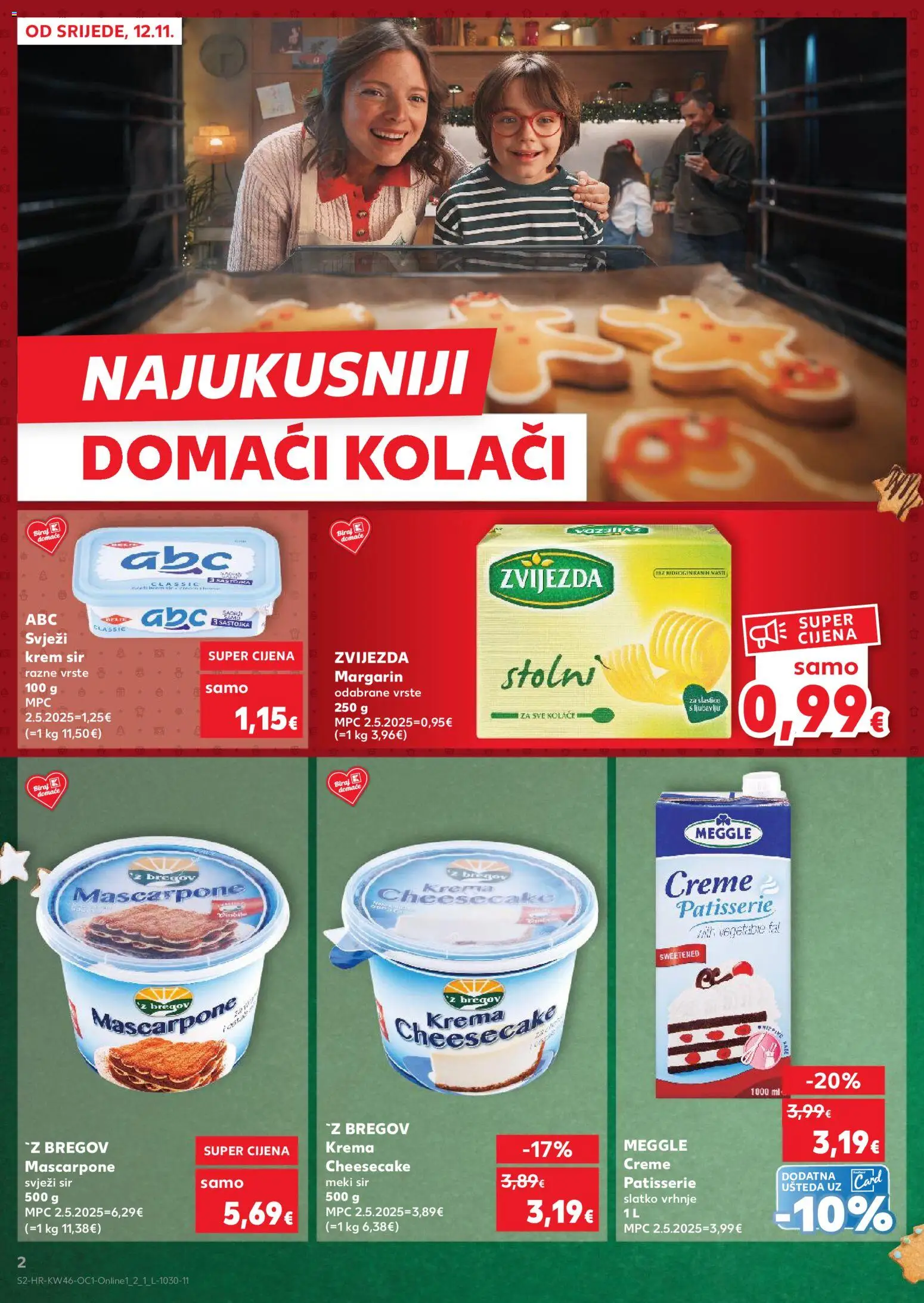 Kaufland HR akciós ujság - amely érvényes a következő dátumtól: 12.11.2025 | Oldal: 2 | Termékek: Margarin, Mascarpone