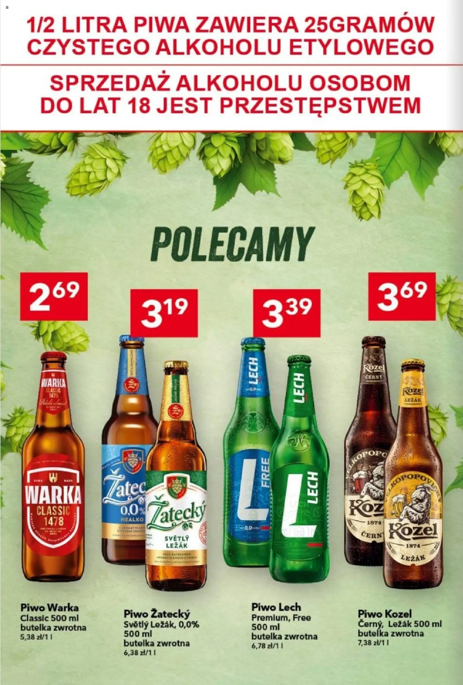 Lewiatan gazetka od 20.11.2025 | Strona: 18 | Produkty: Leżak, Warka, Piwo, Piwo kozel