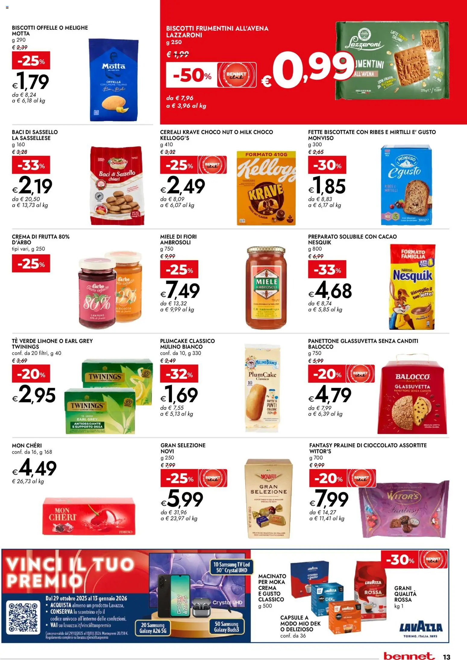 Volantino bennet del 06.11.2025 | Pagina: 13 | Prodotti: Cacao, Miele, Terra, Samsung