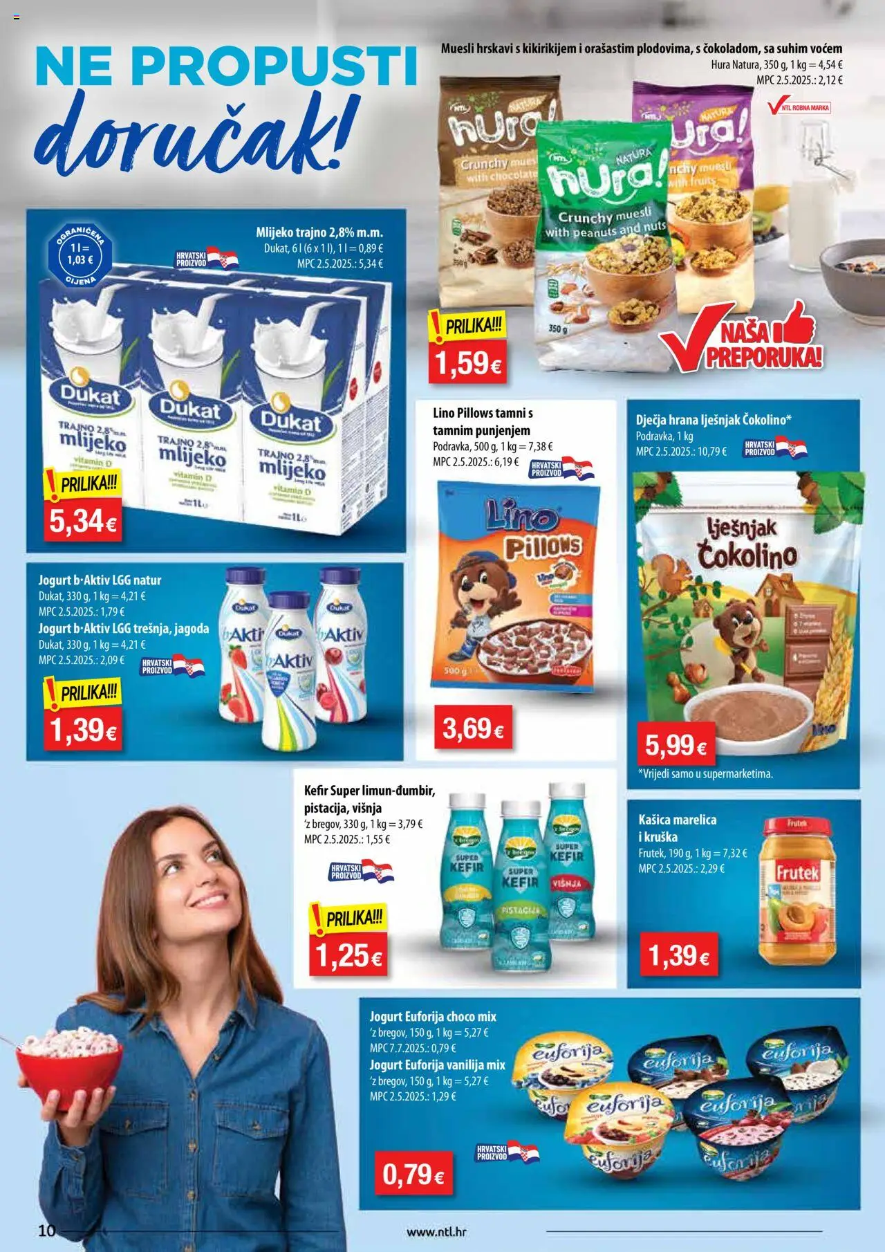 NTL katalog | vrijedi od 01.10.2025 | Stranica: 10 | Proizvodi: Lino Pillows, Jogurt, Lješnjak, Kruška