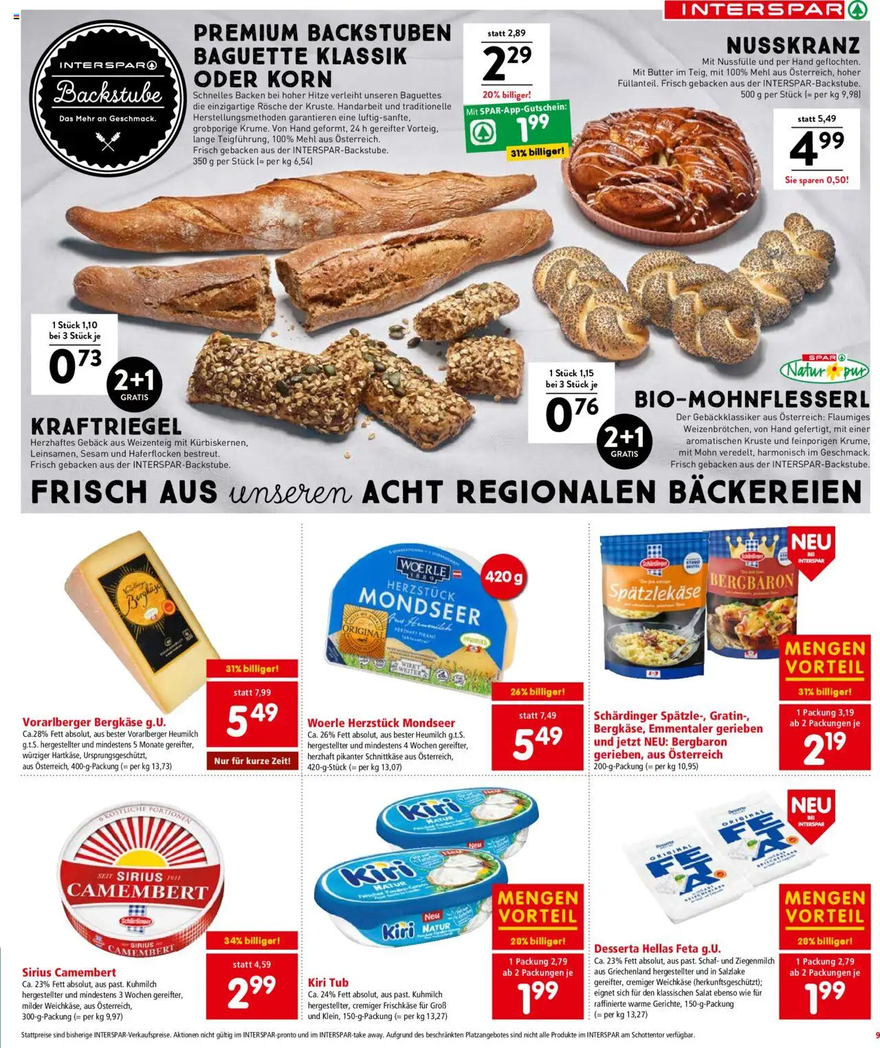 Interspar Flugblatt - Salzburg gültig ab 14.08.2025 | Seite: 9 | Produkte: Salat, Jääkaappipakastin, Butter