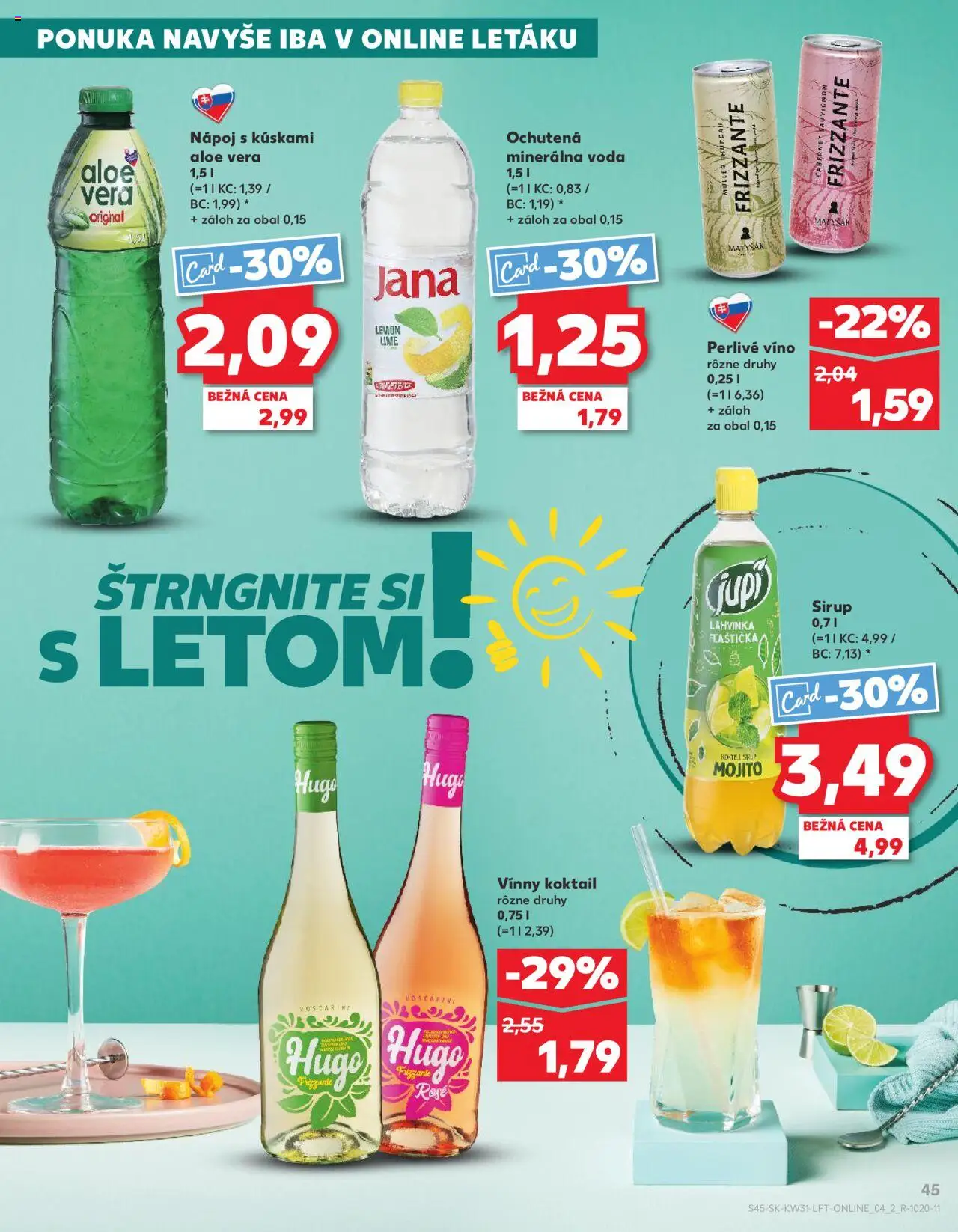 Kaufland SK akciós ujság - amely érvényes a következő dátumtól: 31.07.2025 | Oldal: 45 | Termékek: Lime, Aloe vera