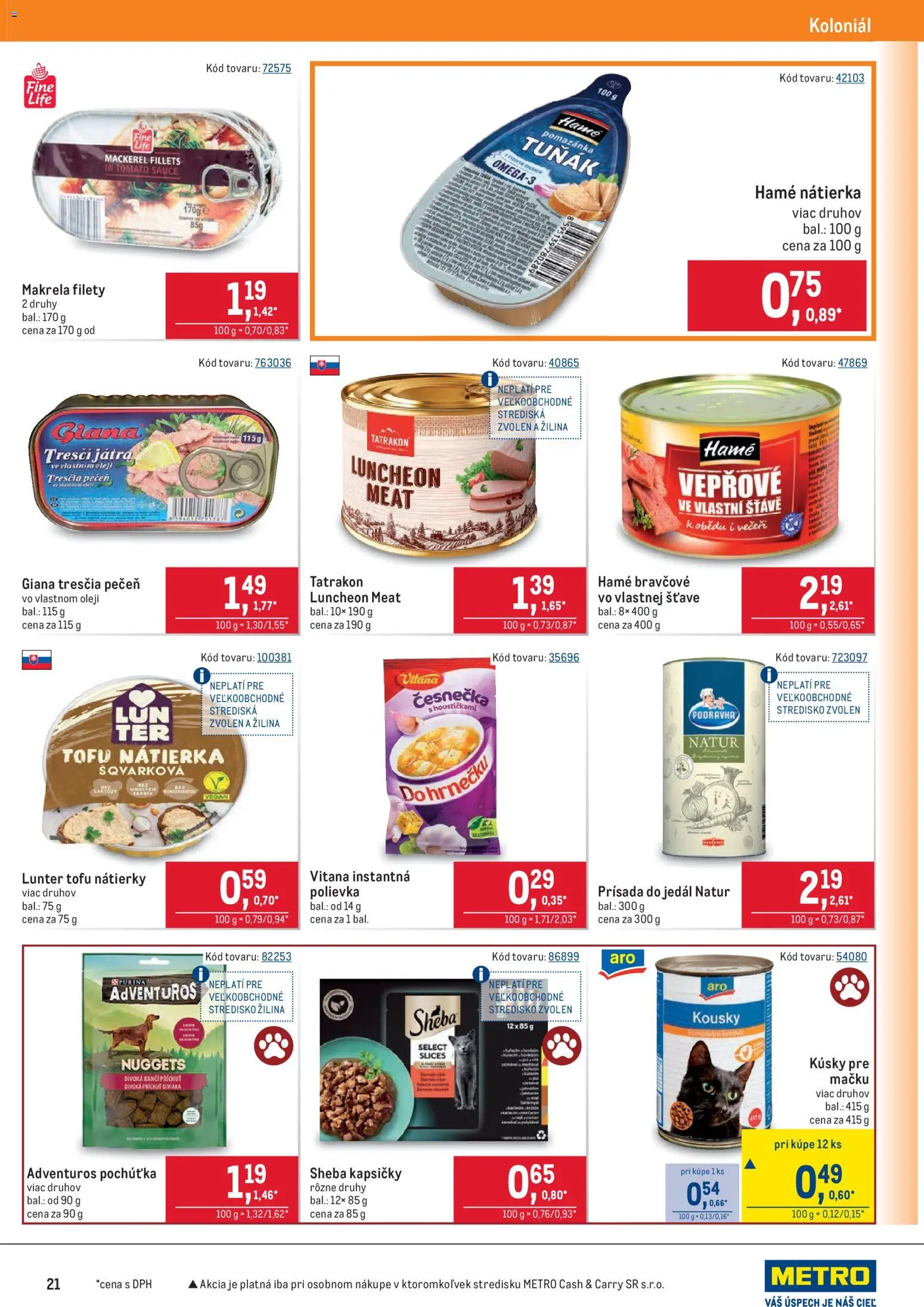 Nové Metro akcie – leták je platný od 28.01.2026 | Strana: 21 | Produkty: Tofu