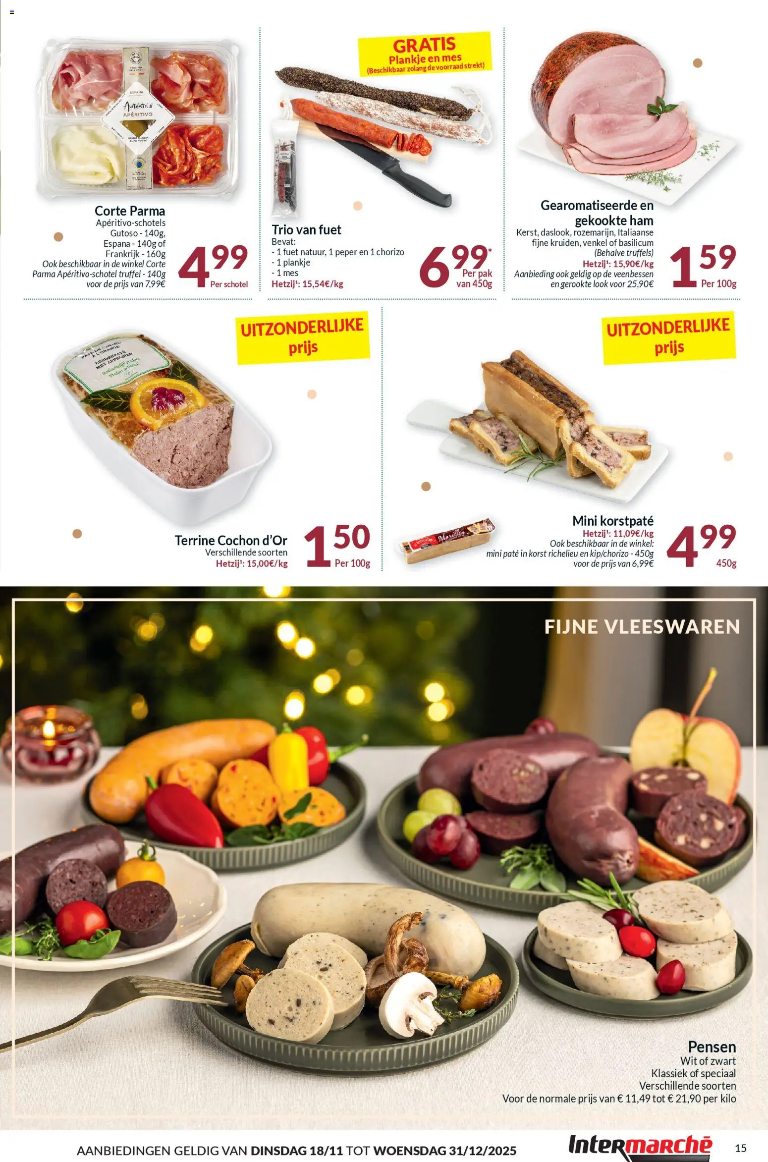 {H1} | Pagina: 15 | Producten: Ham, Chorizo, Peper, Mes