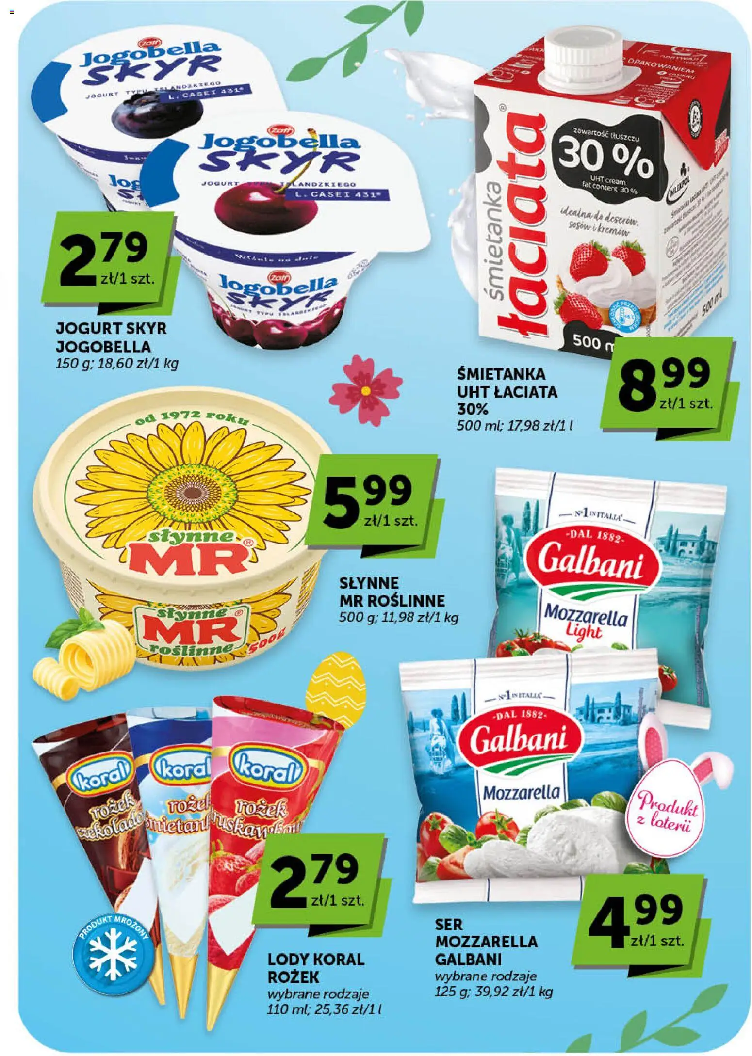 ABC gazetka od 26.03.2026 | Strona: 23 | Produkty: Lody koral, Mozzarella, Lody, Skyr