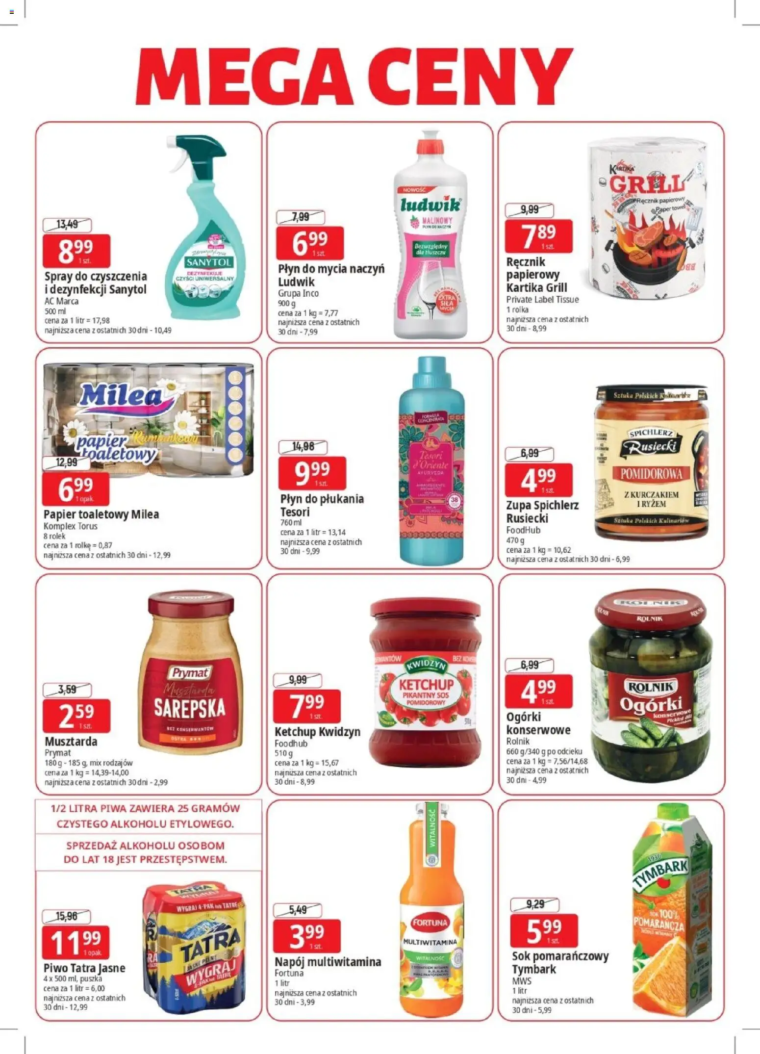 E.Leclerc gazetka - Elbląg od 27.04.2026 | Strona: 3 | Produkty: Piwo, Ręcznik papierowy, Sos, Płyn do mycia naczyń