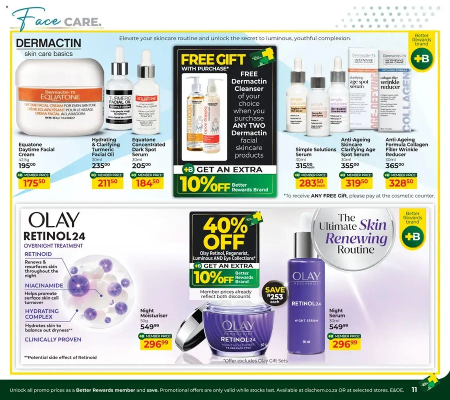 New Dis-Chem catalogue – valid from 19.02.2026 | Page: 11 | Products: Serum, Oil, Cream, Peach