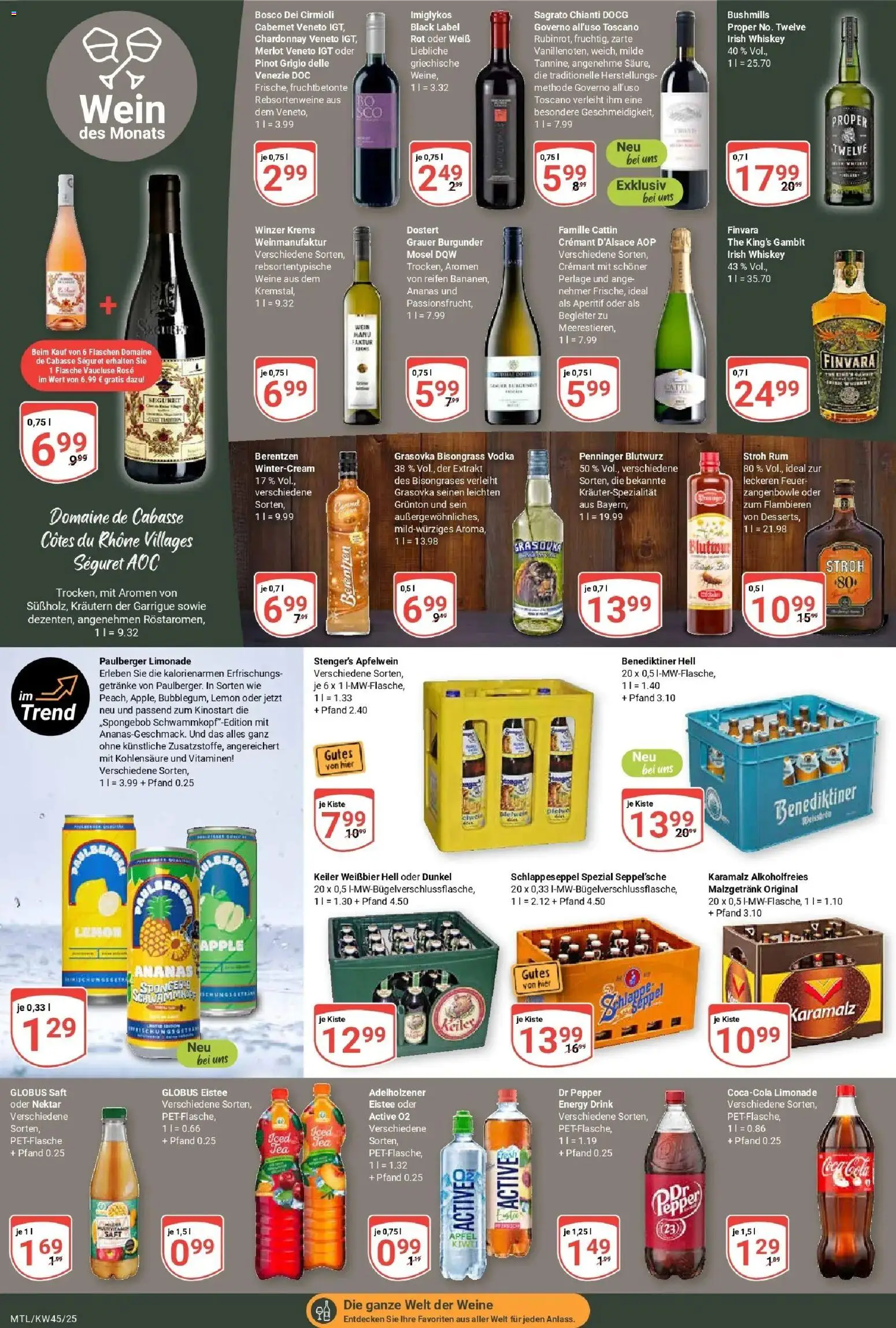 Globus prospekt Maintal-Dörnigheim	 – gültig ab 02.11.2025 | Seite: 17 | Produkte: Energy, Weißbier, Ananas, Whiskey