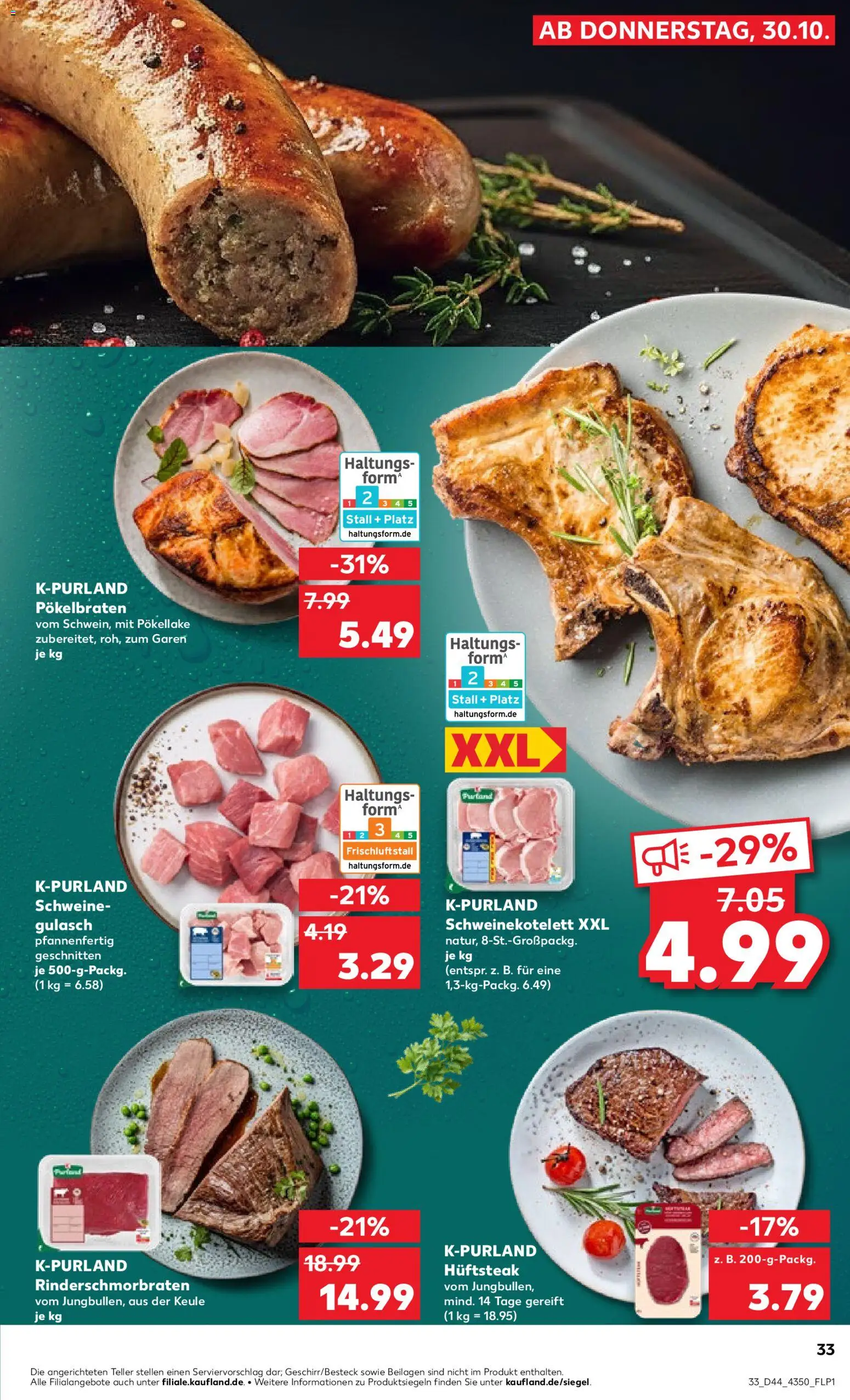 Kaufland prospekt Frankfurt (Oder)	 – gültig ab 02.11.2025 | Seite: 33 | Produkte: Schweinegulasch, Gulasch