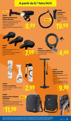 Pré-visualização CRIVIT Bolsa para Porta-bagagem de Bicicleta, 100% Poliéster. Compartimento para computador portátil. Medidas: aprox. 13x31x42 (17 litros) e 17x32x40 cm (20 litros), consoante modelo válido de 20.04.2026 | Página: 17 | Produtos: Computador, Bolsa, Bicicleta, Bateria