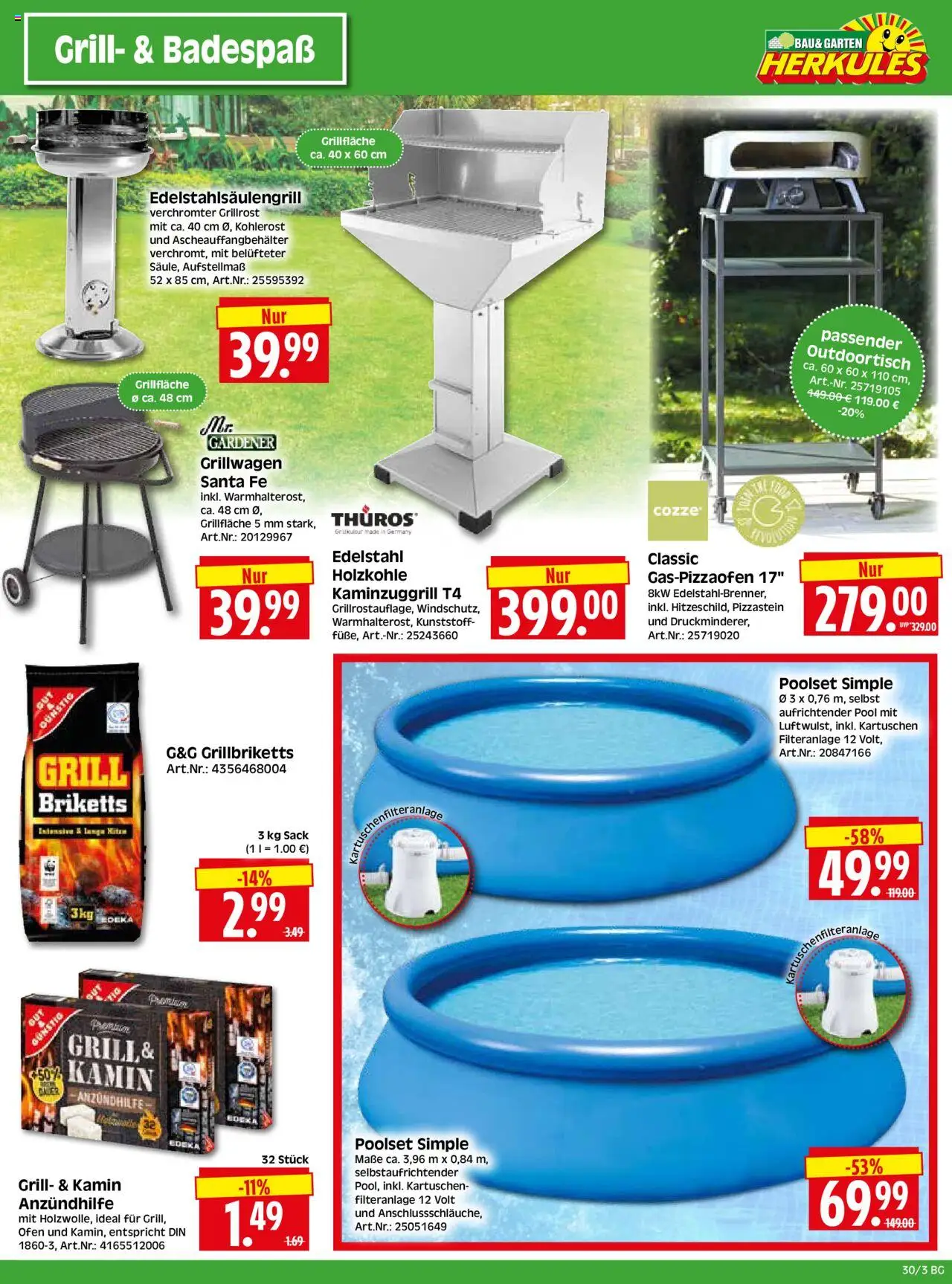 HERKULES Bau & Garten - gültig ab dem 21.07.2025 | Seite: 3 | Produkte: Ofen, Grill, Kamin