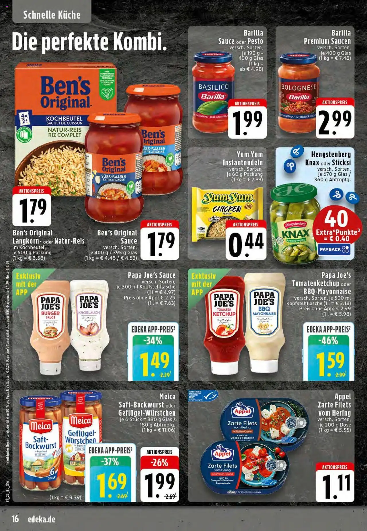 Edeka prospekt Rheine	 - gültig ab dem 27.07.2025 | Seite: 16 | Produkte: Bockwurst, Burger, Tomaten, Meica