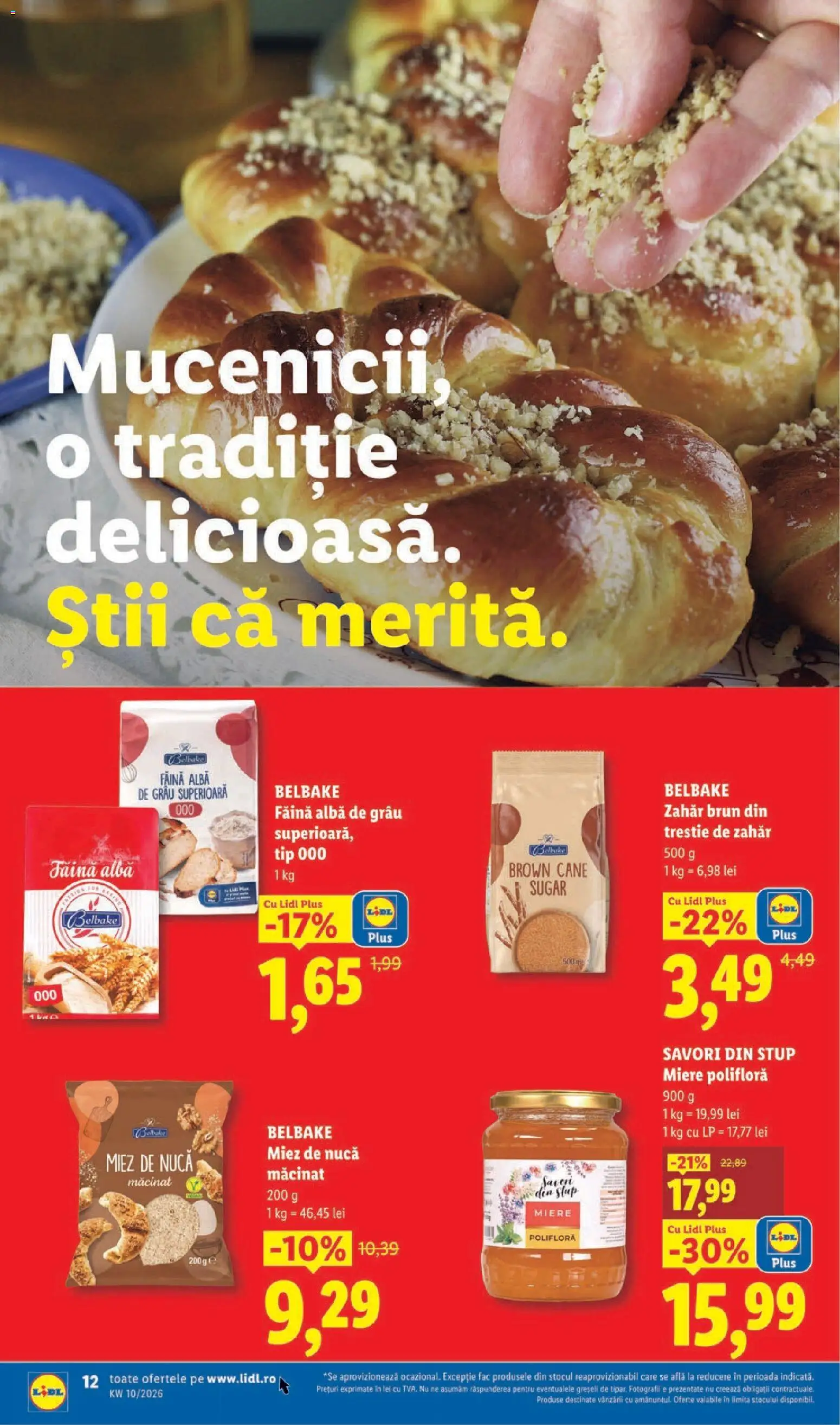 Noul catalog Lidl – valabil de la 02.03.2026 | Pagină: 12 | Produse: Miere polifloră, Făină, Zahăr