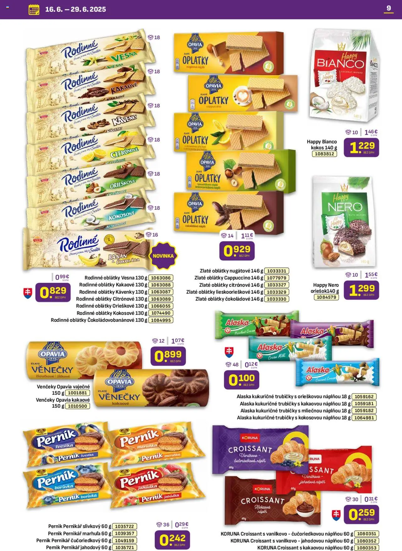 Libex leták │ platný od 16.06.2025 | Strana: 9 | Produkty: Croissant, Čokoláda