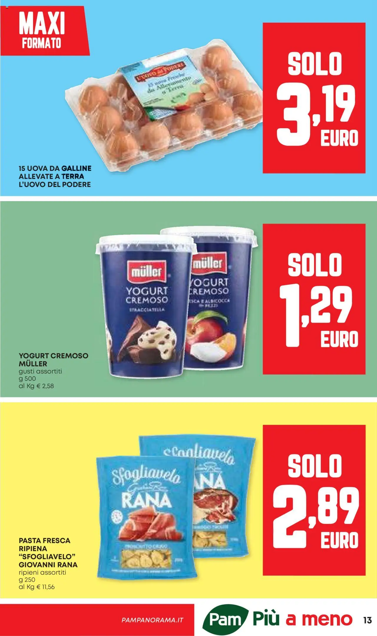Volantino Panorama del 25.09.2025 | Pagina: 13 | Prodotti: Yogurt, Uova, Pasta, Terra