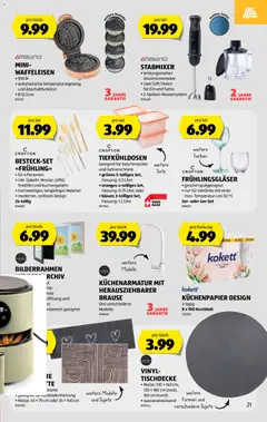 Aldi aktionen ab 16.04.2026 gültig | Seite: 22 | Produkte: Waffeleisen, Stabmixer, Gefrierschrank, Geschirrspüler
