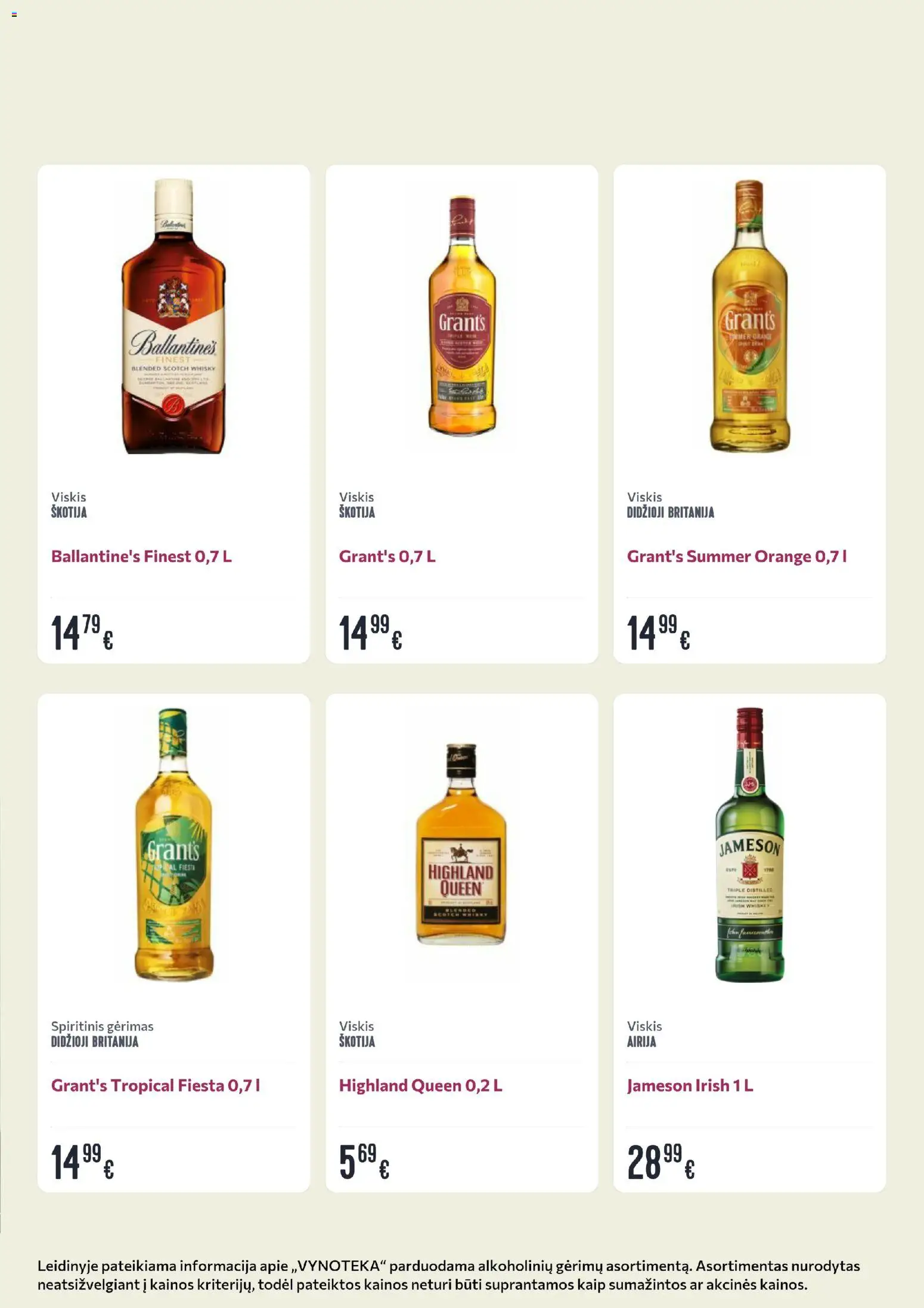 VYNOTEKA akcijos nuo 29.12.2025 | Puslapis: 8 | Prekių: Viskis
