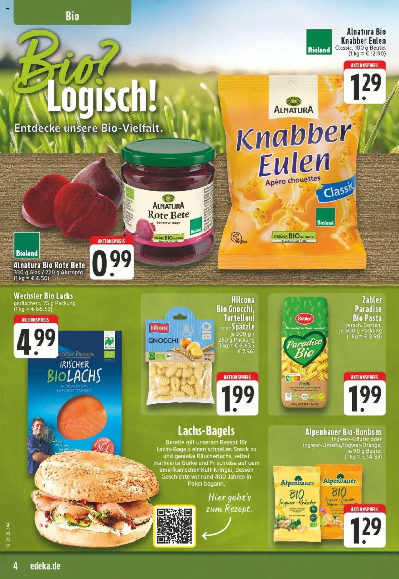 Edeka prospekt Neuss-Meertal	 - gültig ab dem 03.08.2025 | Seite: 4 | Produkte: Rouge, Lachs, Pasta, Frischkase