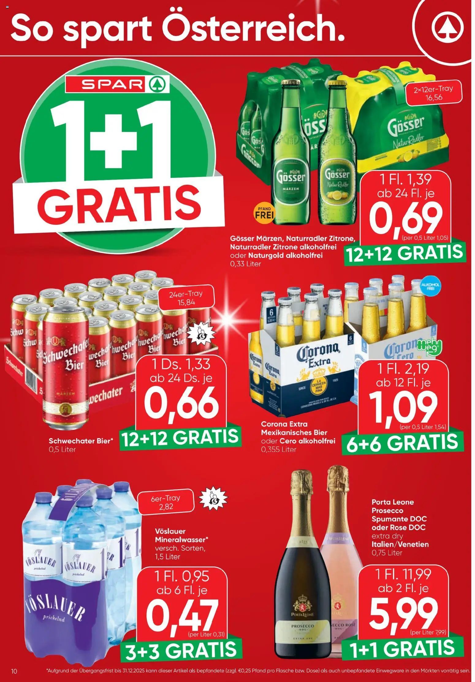 Spar Sparkling Moments gültig ab 23.12.2025 | Seite: 10 | Produkte: Zitrone, Bier