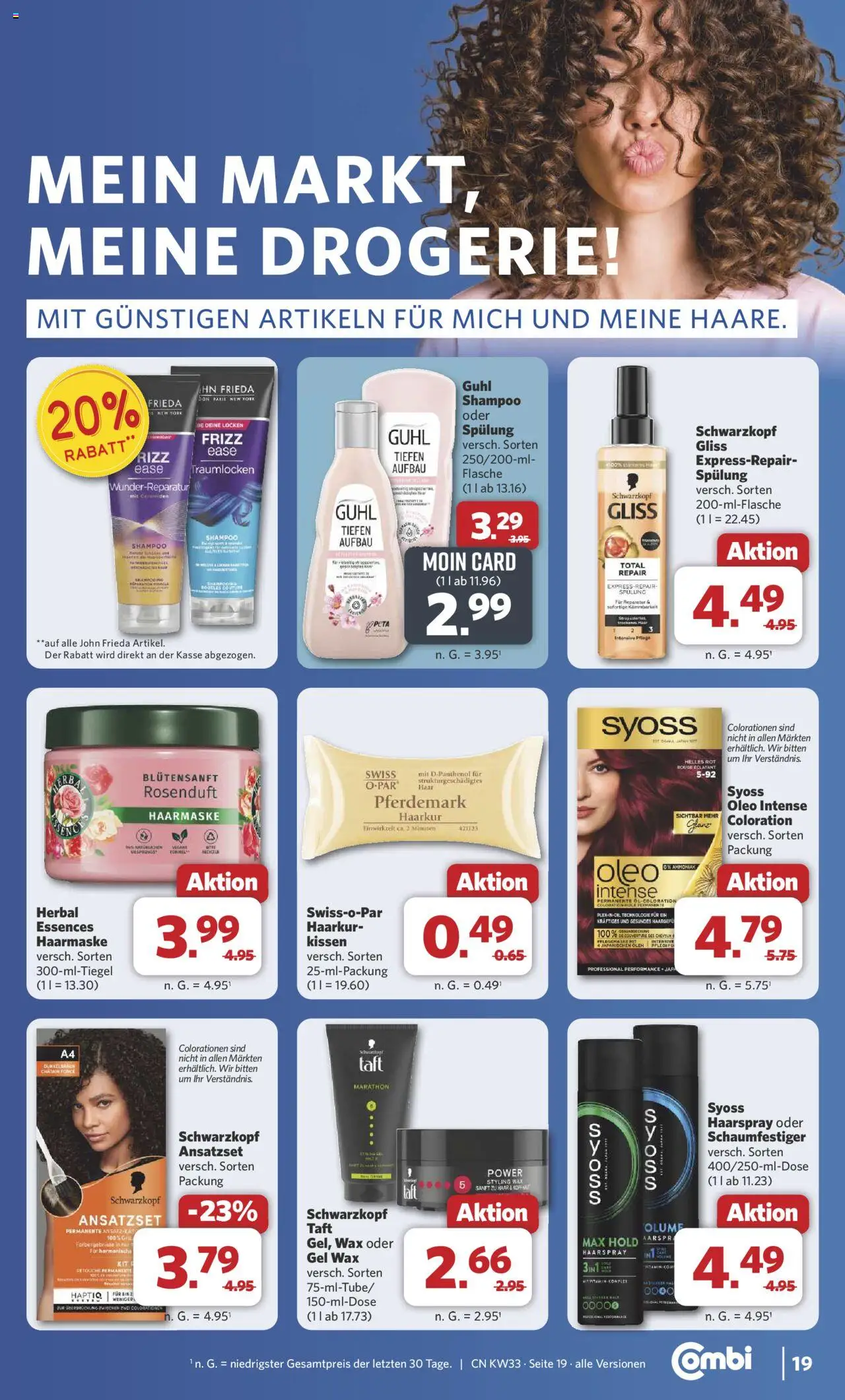 Combi Prospekt 	 - gültig ab dem 11.08.2025 | Seite: 23 | Produkte: Rouge, Shampoo, Spülung, Haarmaske