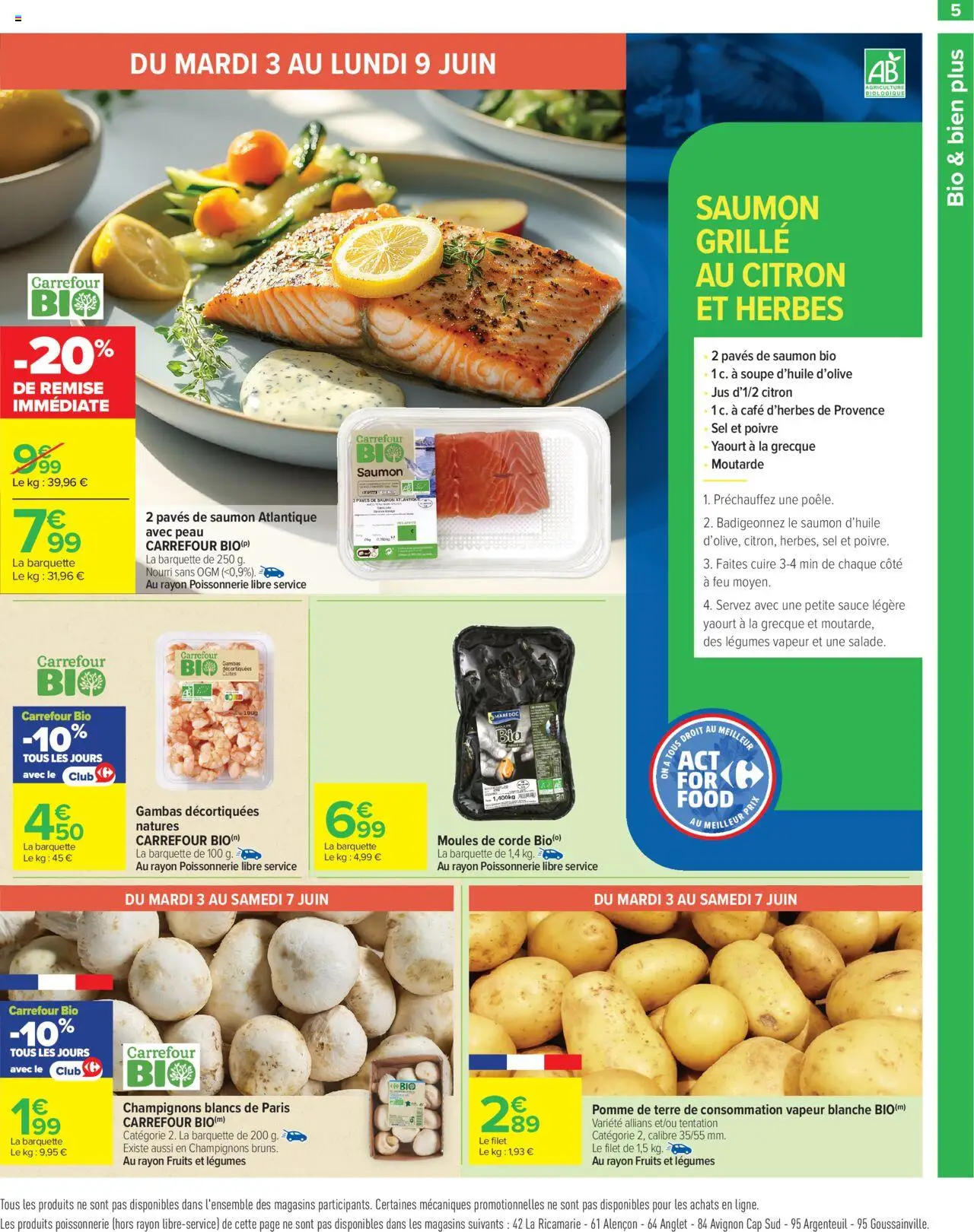 | Page: 7 | Produits: Pomme de terre de consommation, Poivre, Moutarde, Jus