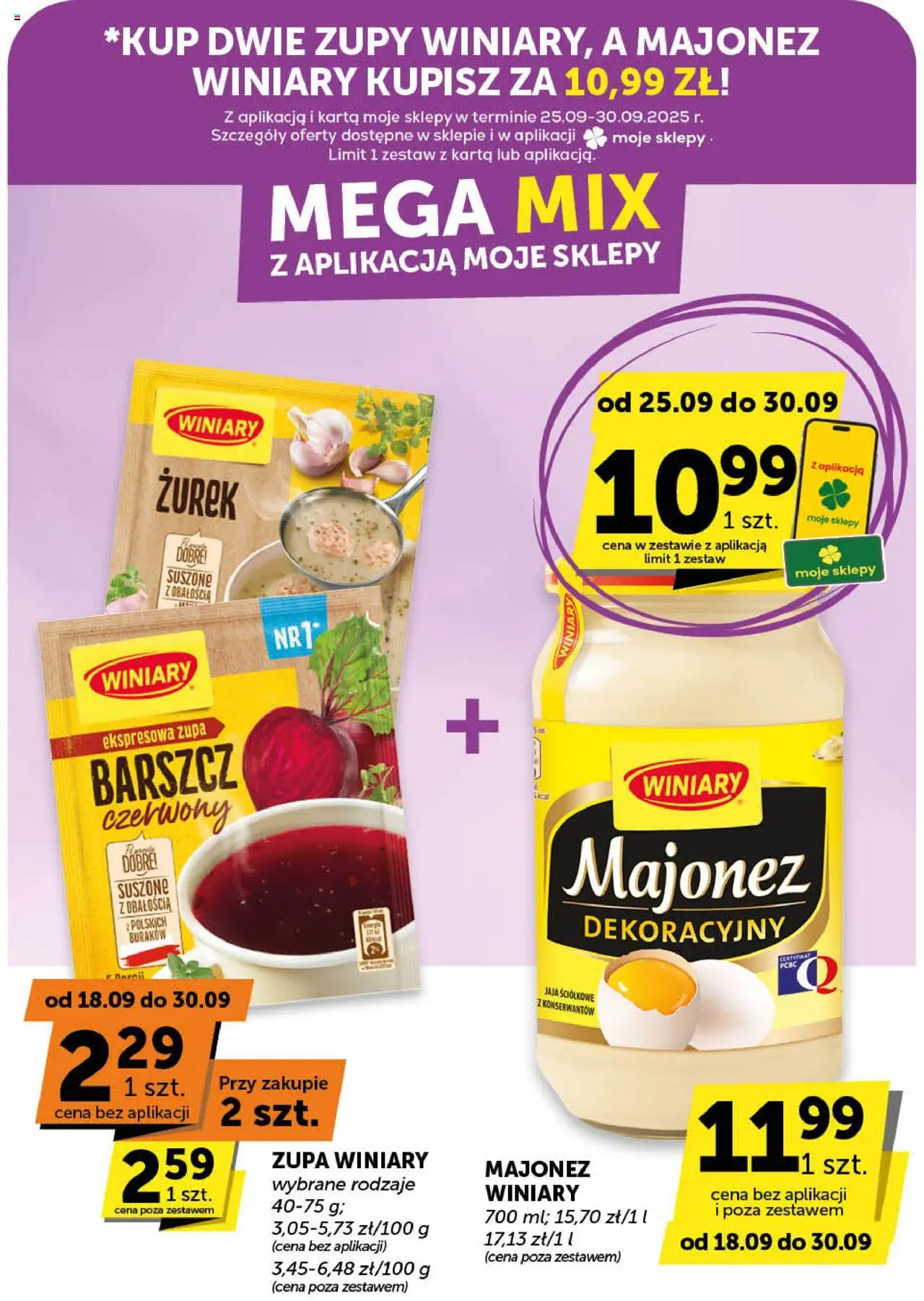 Groszek Gazetka od 18.09.2025 | Strona: 26 | Produkty: Barszcz, Zurek, Majonez winiary, Majonez