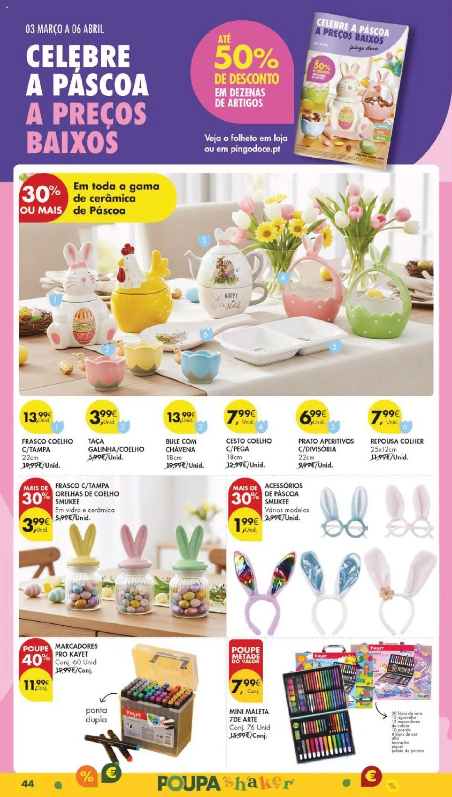 Pingo Doce folheto │ válido de 03.03.2026 | Página: 50 | Produtos: Pincel, Cera, Coelho