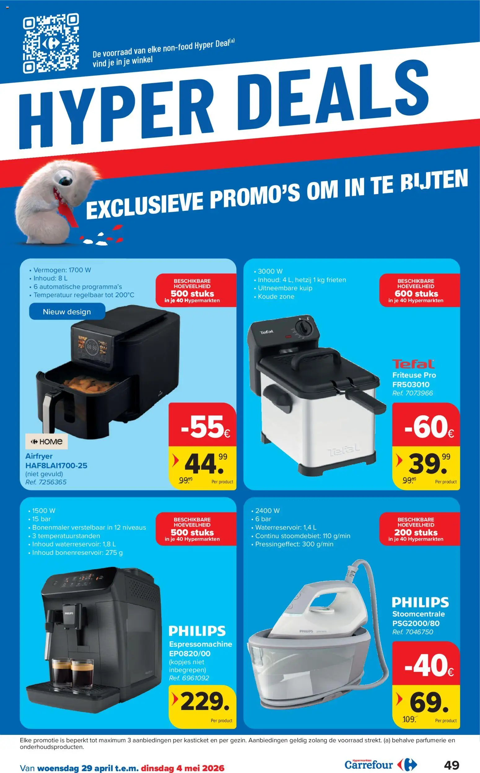 {H1} | Pagina: 49 | Producten: Friteuse