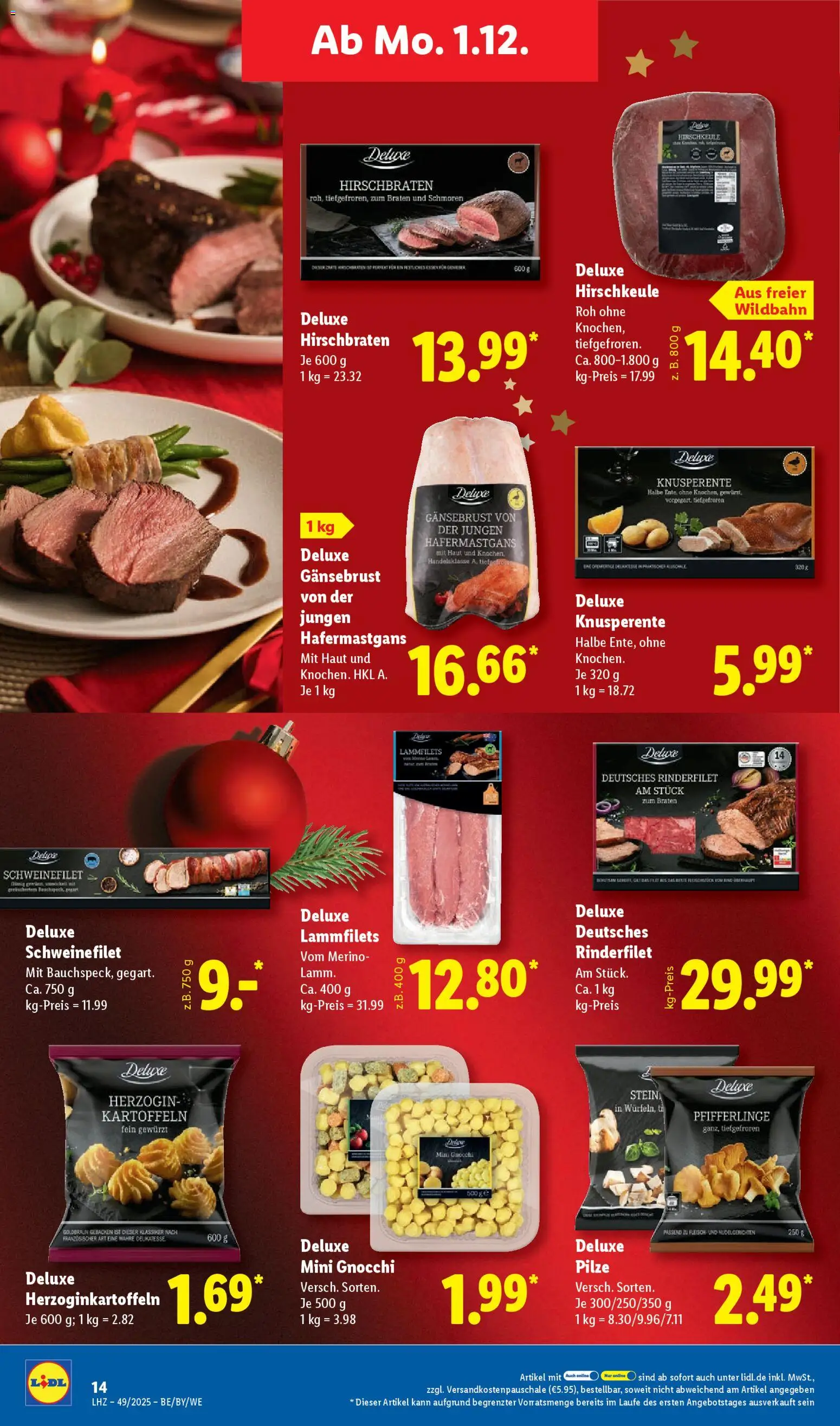 Lidl Prospekt Hilders – gültig ab 01.12.2025 | Seite: 26 | Produkte: Rinderfilet, Mars, Kartoffeln, Fleisch