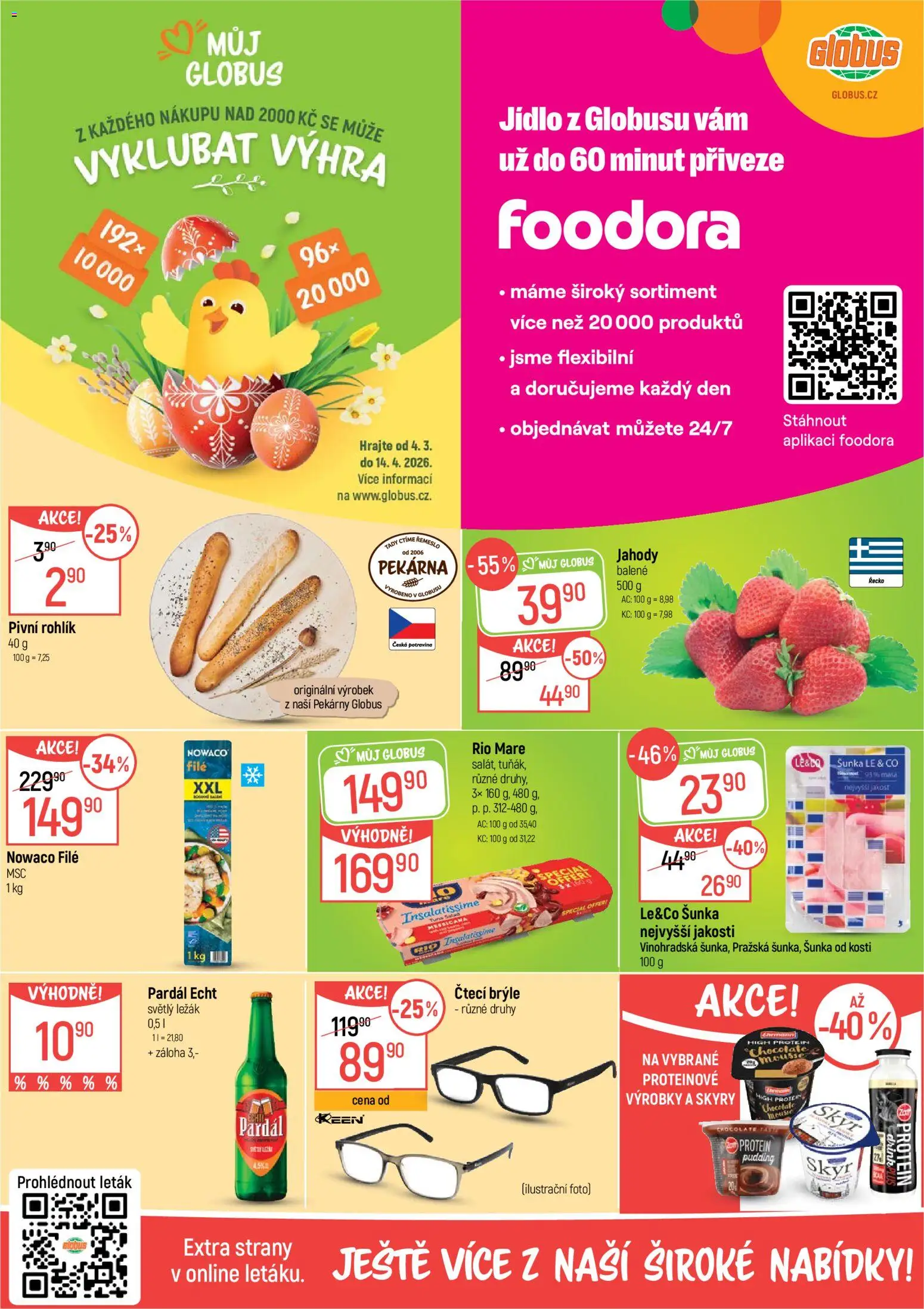 Globus leták - Plzeň od 08.04.2026 | Strana: 2 | Produkty: Globus, Čtecí brýle, Jahody, File