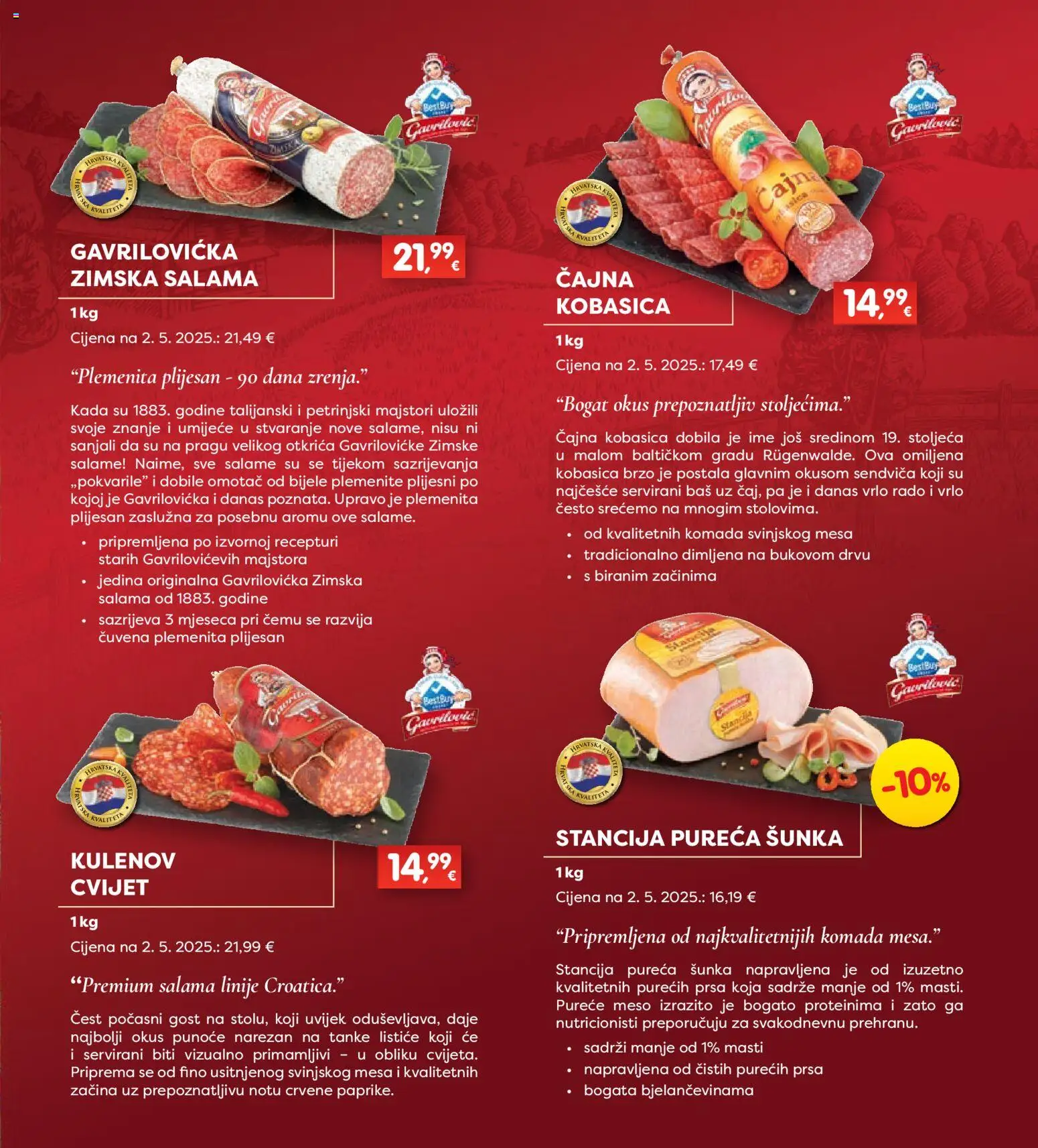 Interspar katalog | vrijedi od 12.11.2025 | Stranica: 11 | Proizvodi: Meso, Salama, Šunka, Kobasica