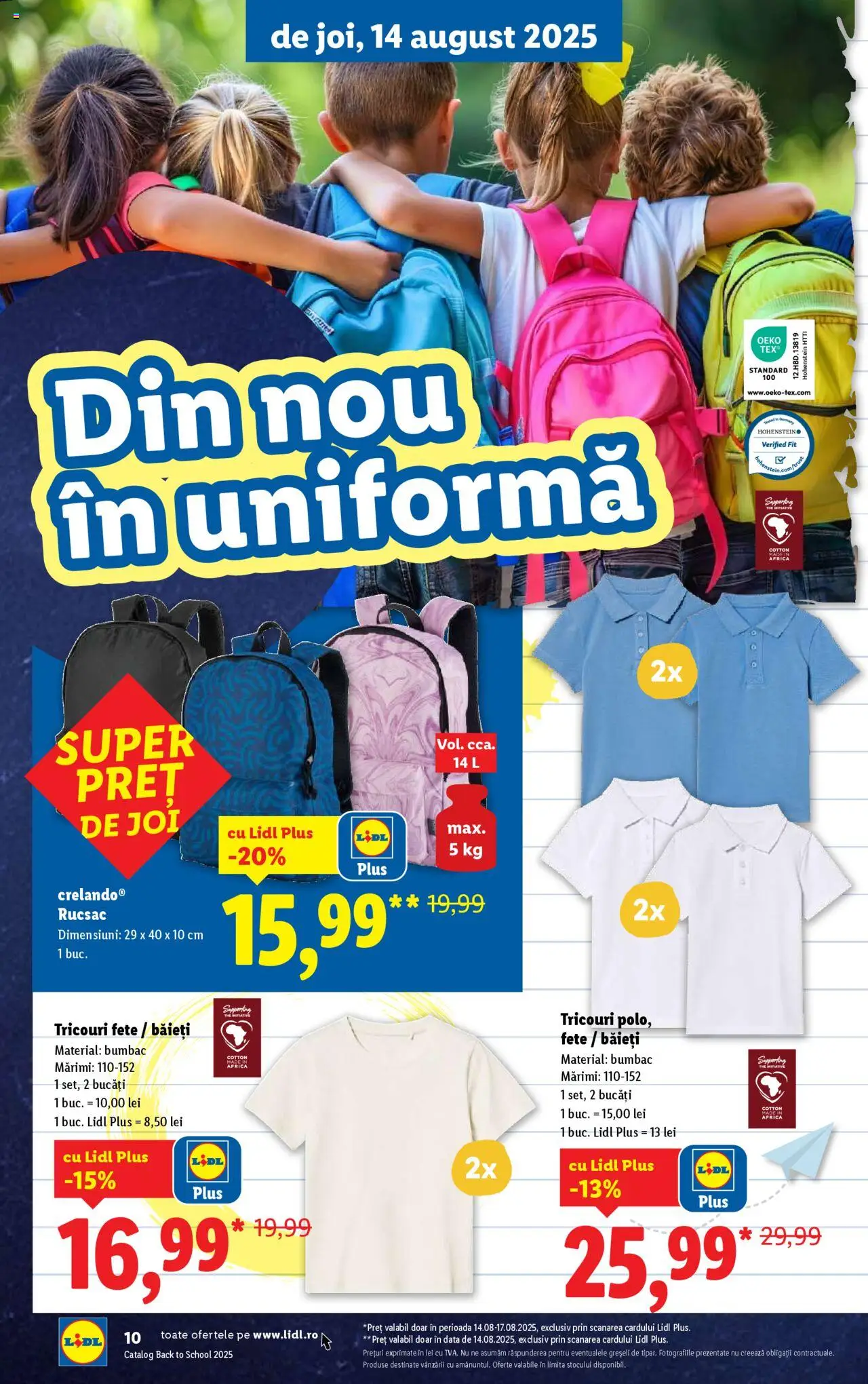 Lidl - Din nou la școală! – valabil de la 11.08.2025 | Pagină: 10 | Produse: Rucsac