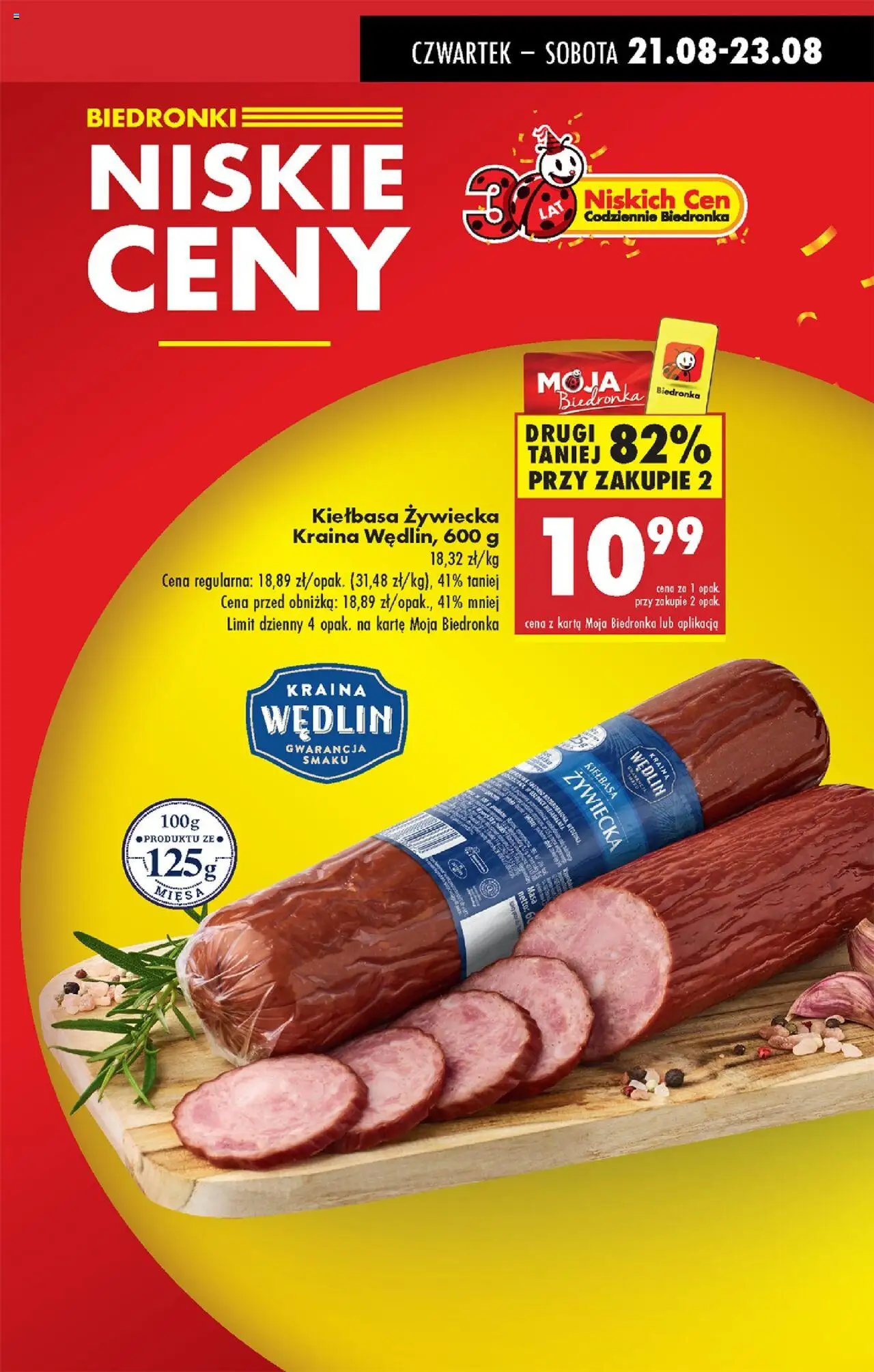 Biedronka gazetka - Oferta w tym tygodniu od 21.08.2025 | Strona: 7 | Produkty: Kiełbasa, Karta